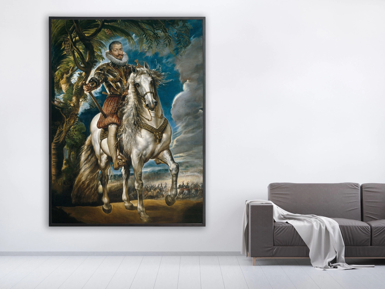 Peter Paul Rubens – Porträt vom Herzog von Lerma, Bilderrahmen schwarz Peter Paul Rubens – Porträt vom Herzog von Lerma, Bilderrahmen schwarz