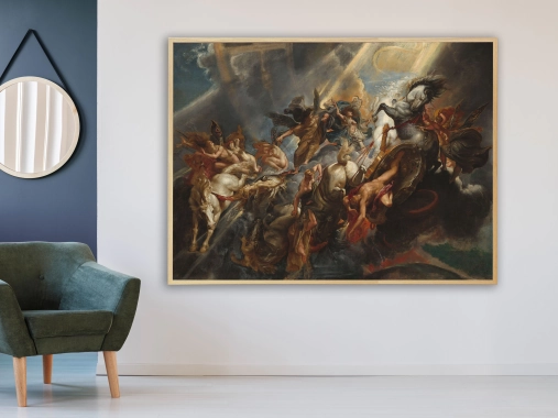 Peter Paul Rubens - Der Fall von Phaeton, Bilderrahmen Eiche