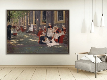 Freistunde im Waisenhaus Amsterdam, 1881