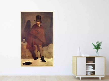 Edouard Manet - Der Absinthtrinker, 1859, Bilderrahmen Ahorn