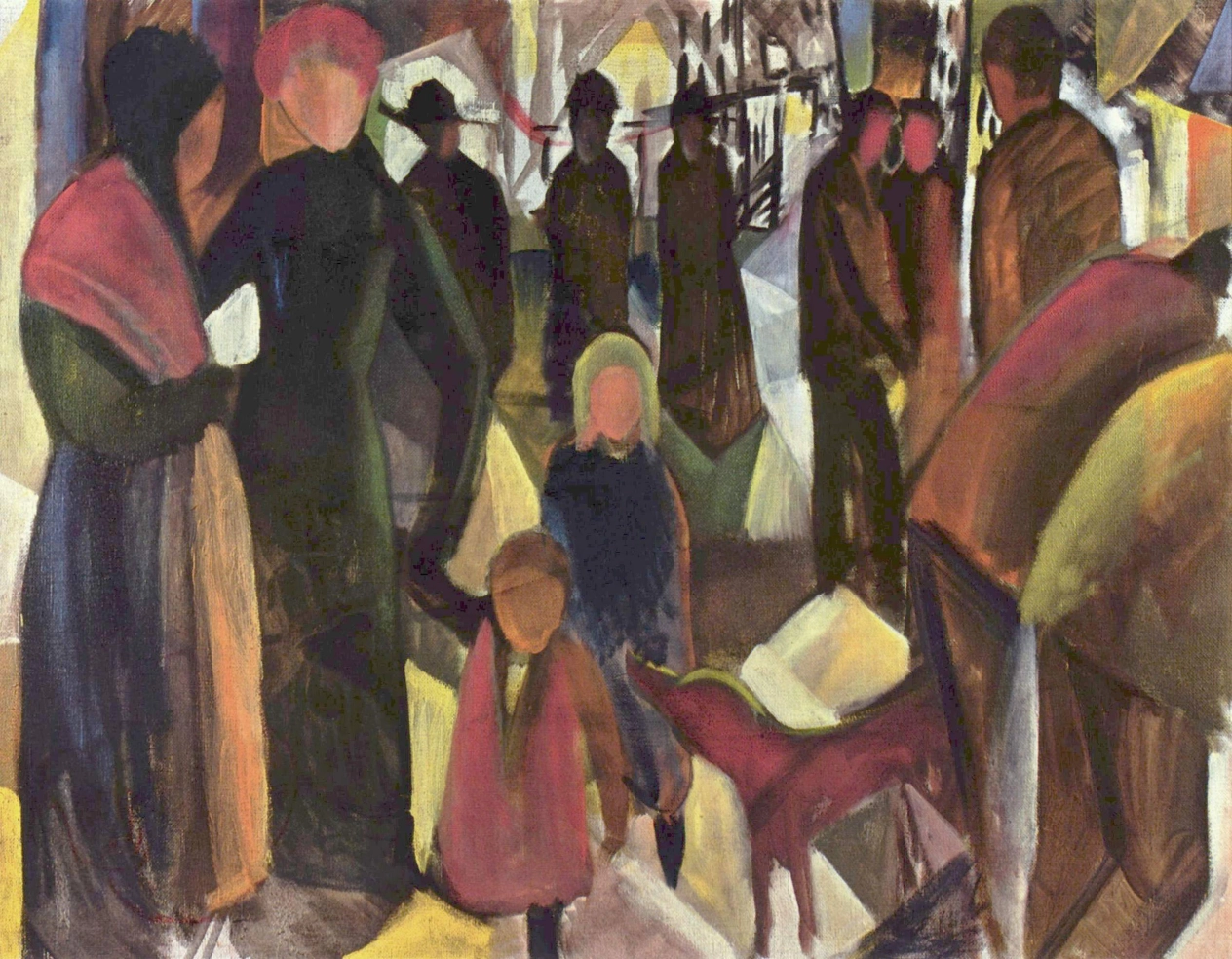 August Macke - Abschied, 1914, Bilderrahmen Eiche