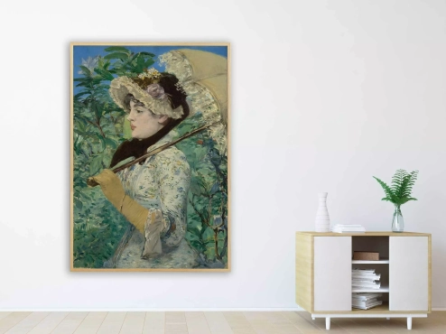 Edouard Manet - Jeanne (Spring), 1881, Bilderrahmen Eiche