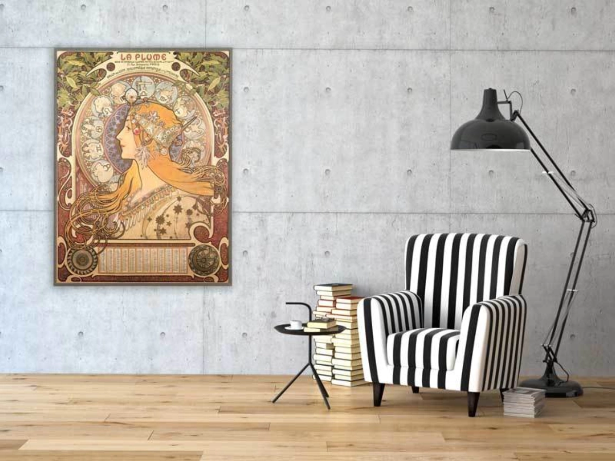 Alfons Mucha - Zodiac Sternkreiszeichen, 1896, Bilderrahmen grau Alfons Mucha - Zodiac Sternkreiszeichen, 1896, Bilderrahmen grau