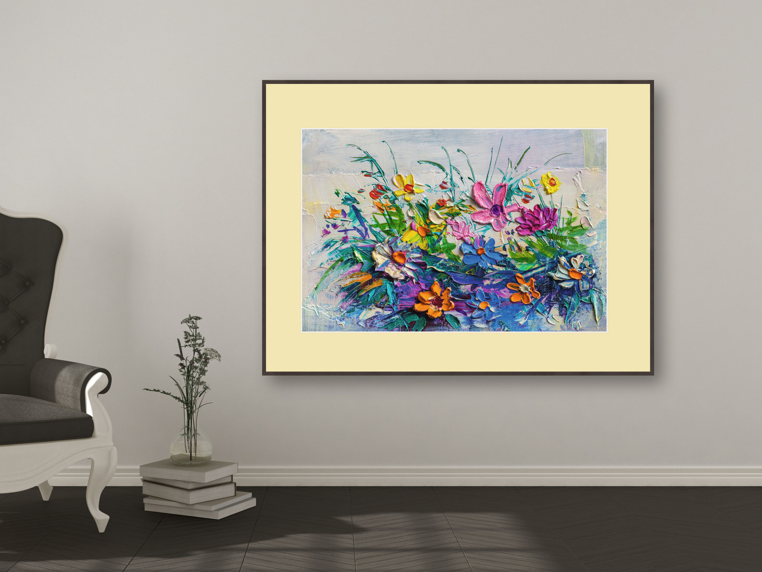 Blumenwiese gemalt Blumenwiese gemalt