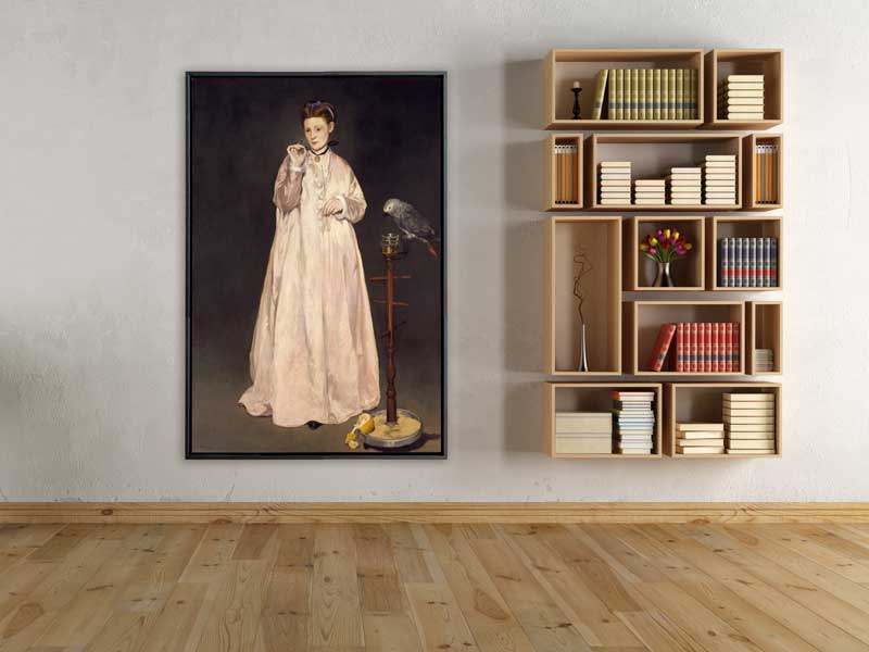 Edouard Manet - Young Lady in 1866, 1866, Schattenfugenrahmen schwarz