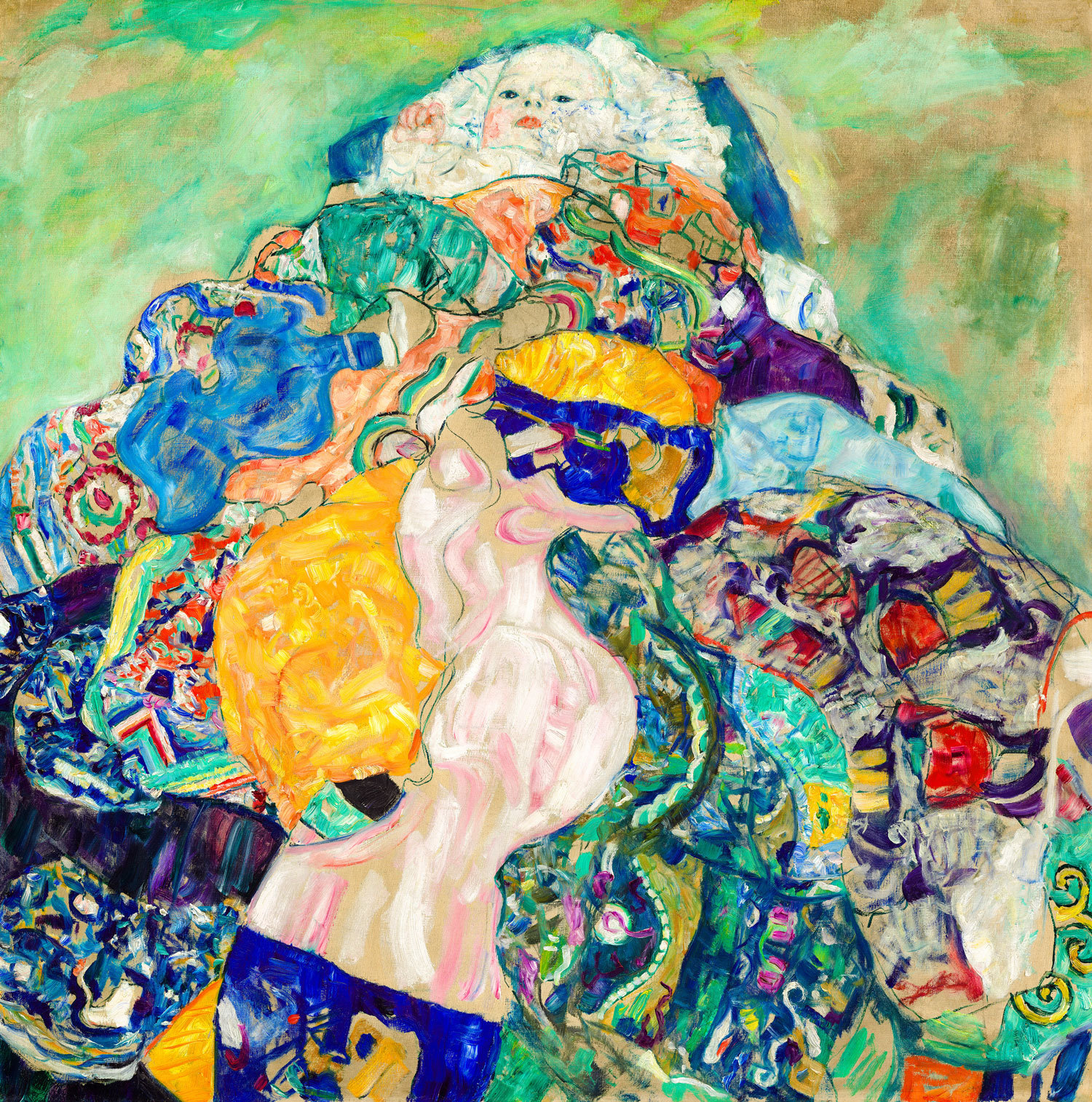 Gustav Klimt - Baby, 1917, Rahmen Schattenfuge schwarz