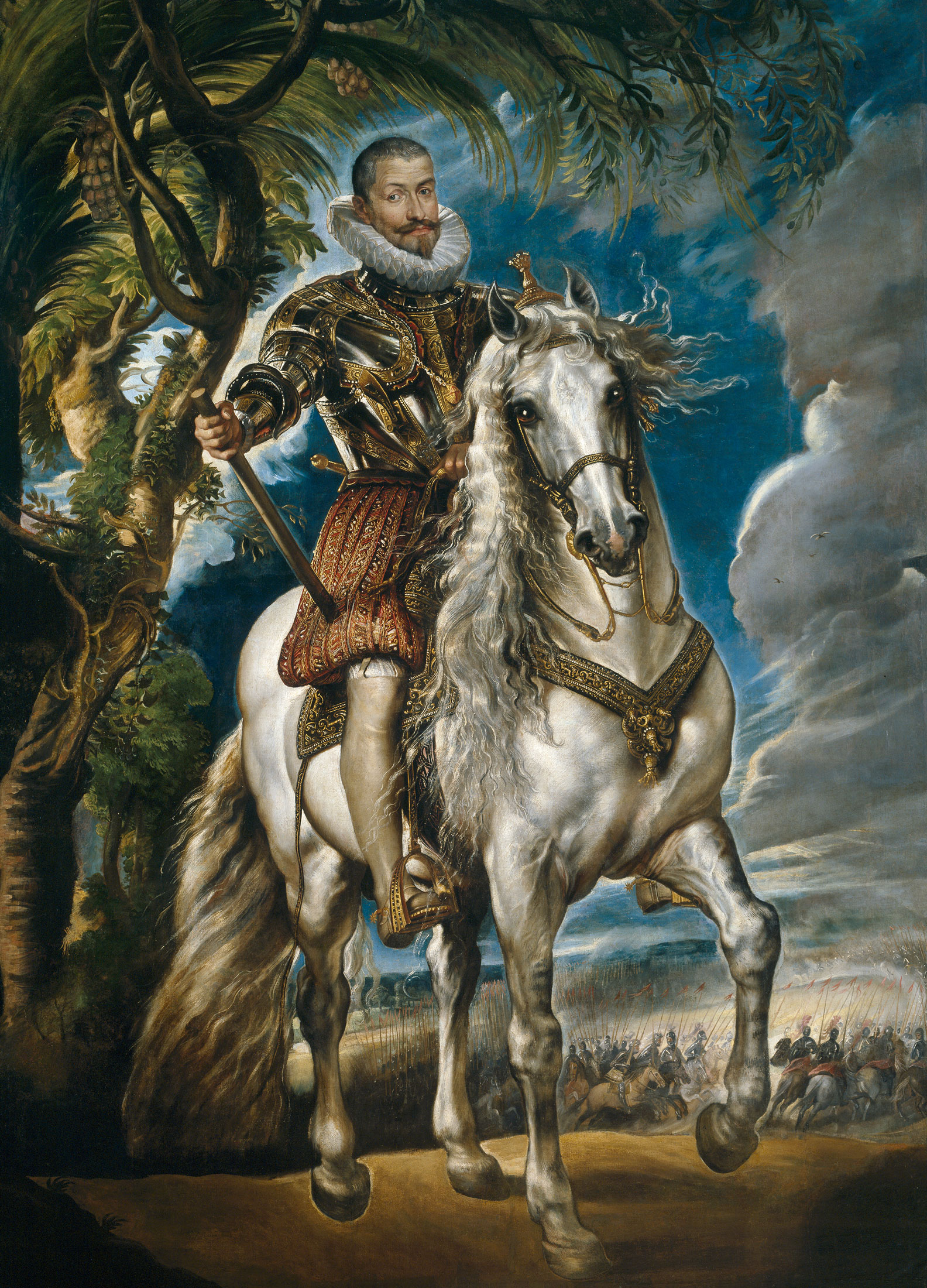 Peter Paul Rubens – Porträt vom Herzog von Lerma, Bilderrahmen grau