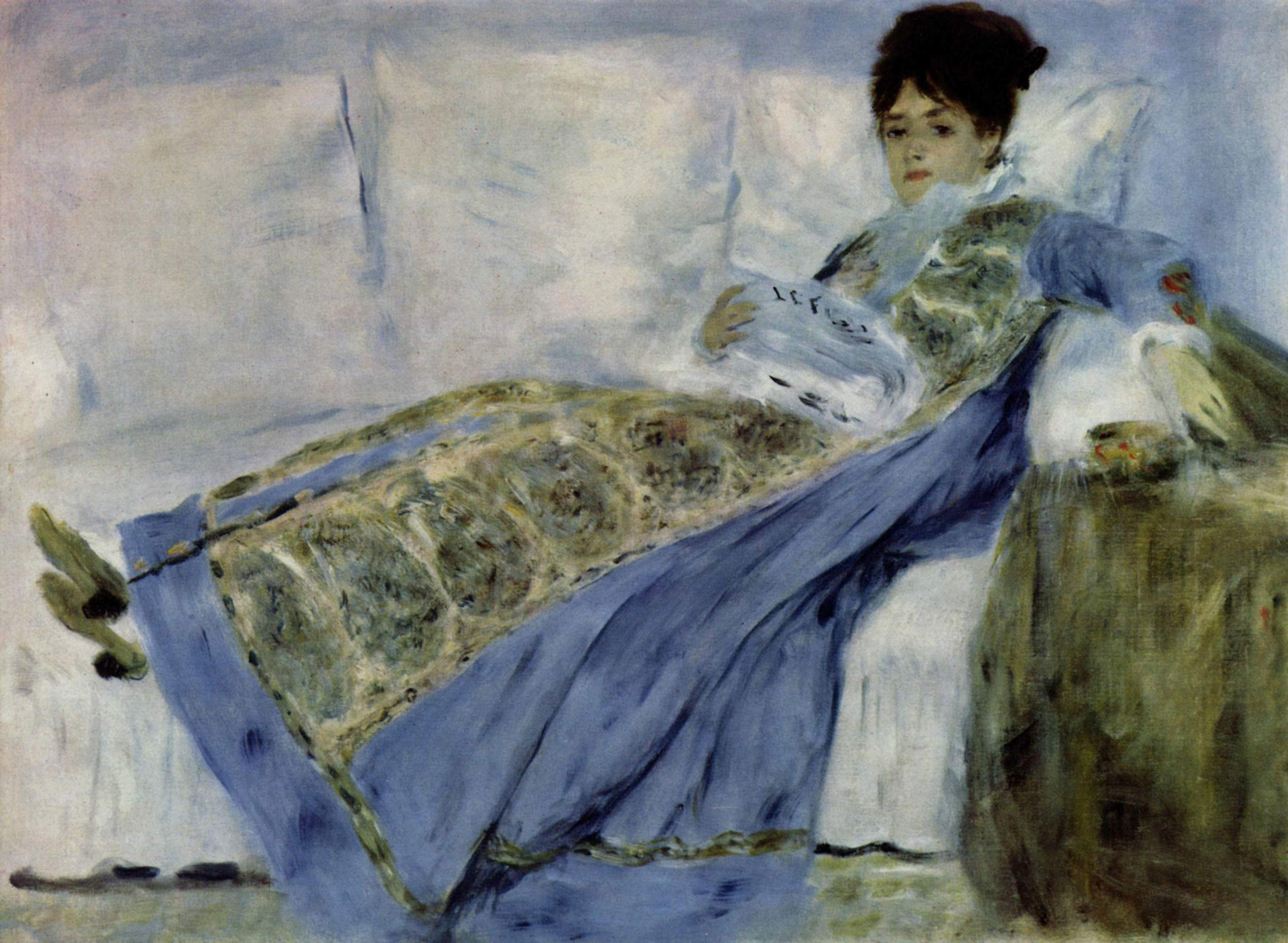 Auguste Renoir - Camille Doncieux, 1879, Schattenfugenrahmen weiß