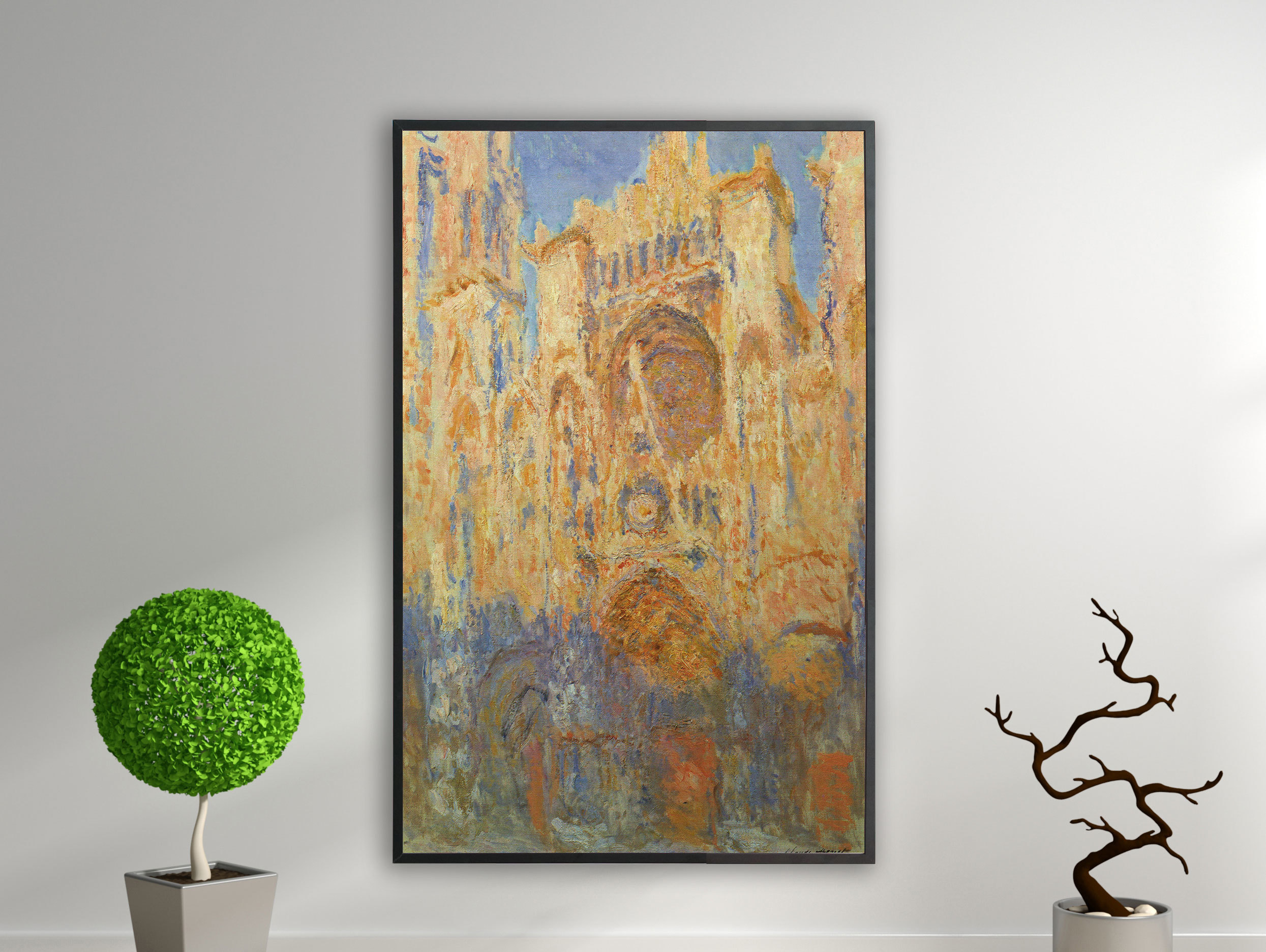 Claude Monet - Kathedrale von Rouen, 1894, Bilderrahmen schwarz Claude Monet - Kathedrale von Rouen, 1894, Bilderrahmen schwarz