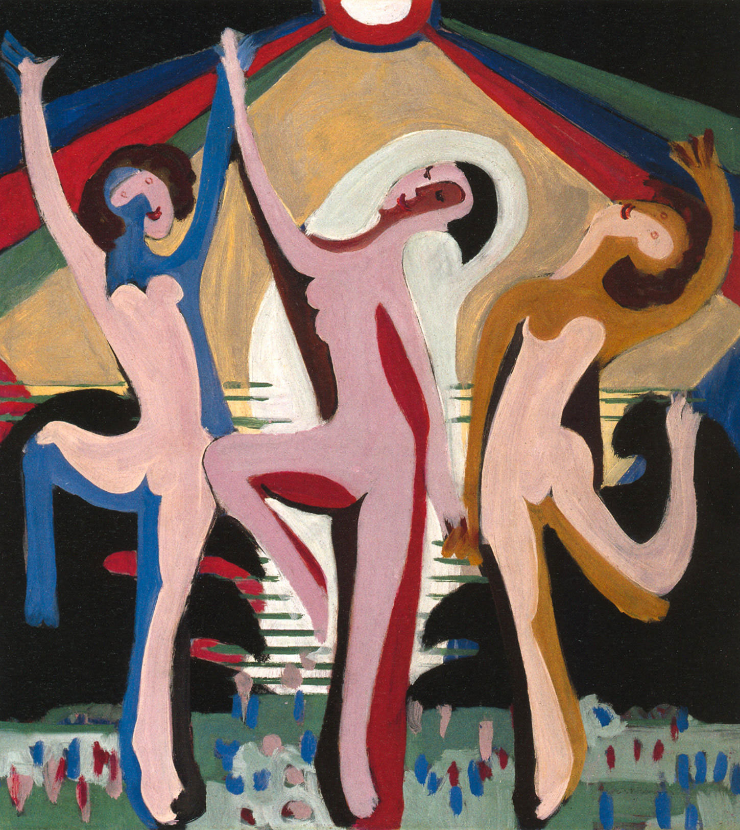 Ernst Ludwig Kirchner - Farbentanz, 1933/34, Bilderrahmen Ahorn