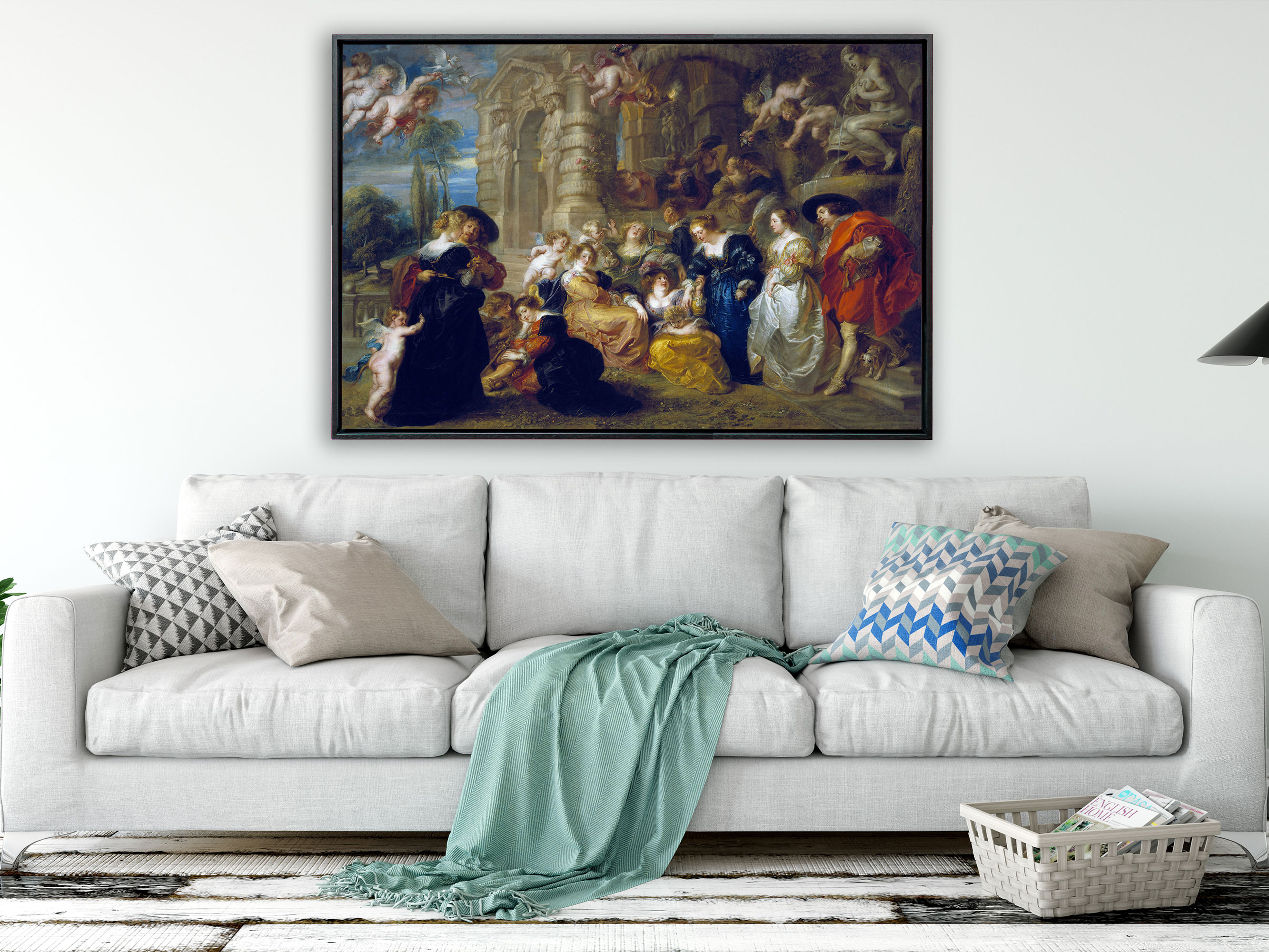 Peter Paul Rubens – Im Garten der Liebe, Schattenfugenrahmen schwarz Peter Paul Rubens – Im Garten der Liebe, Schattenfugenrahmen schwarz