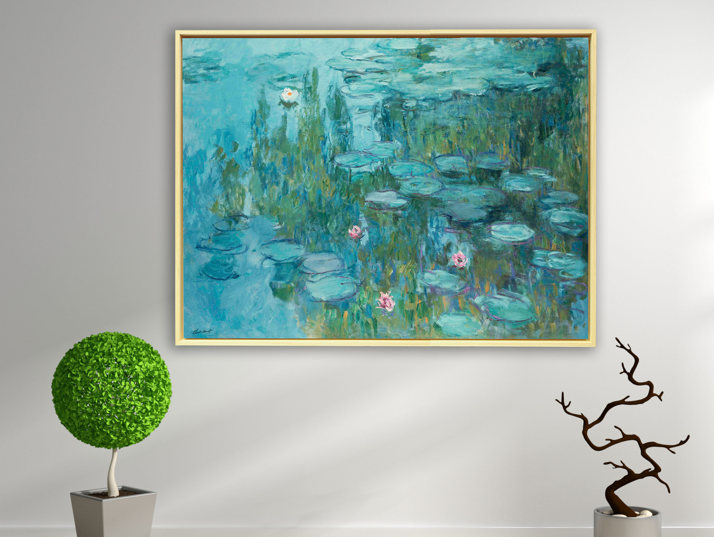 Claude Monet - Seerosen, 1915, Schattenfugenrahmen Natur