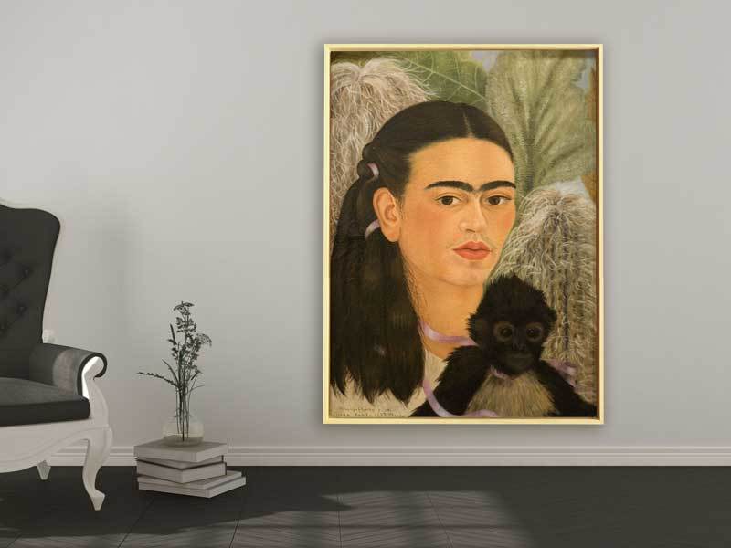 Frida Kahlo - Fulang-Chang and I, 1937, Rahmen Schattenfuge Natur