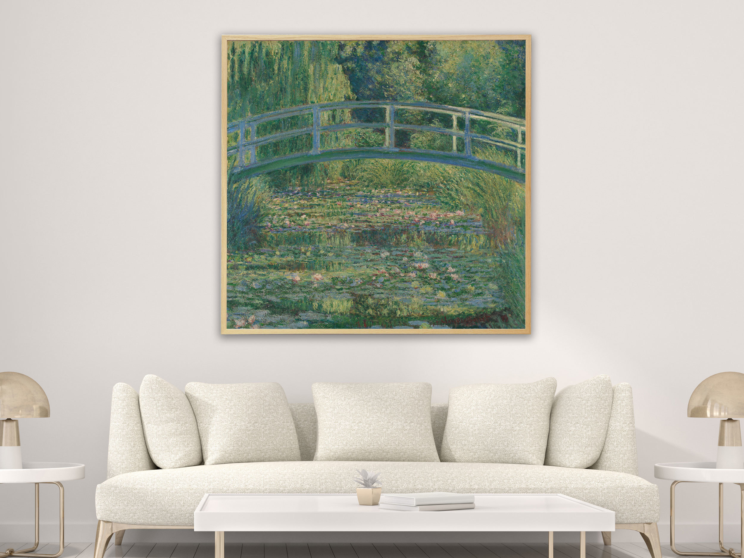 Claude Monet - Die japanische Brücke, 1899, Bilderrahmen Eiche