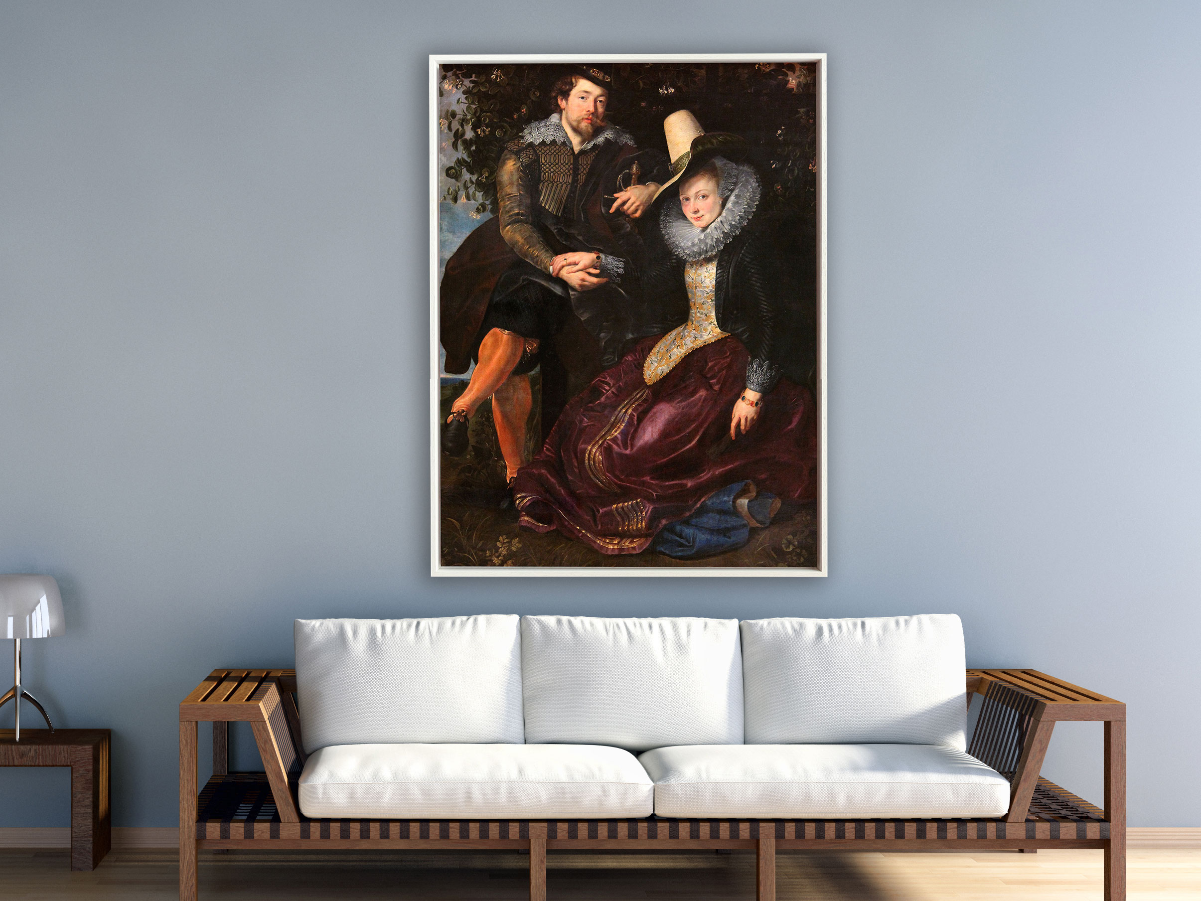 Peter Paul Rubens – Rubens und Isabella Brant, Rahmen Schattenfuge weiß