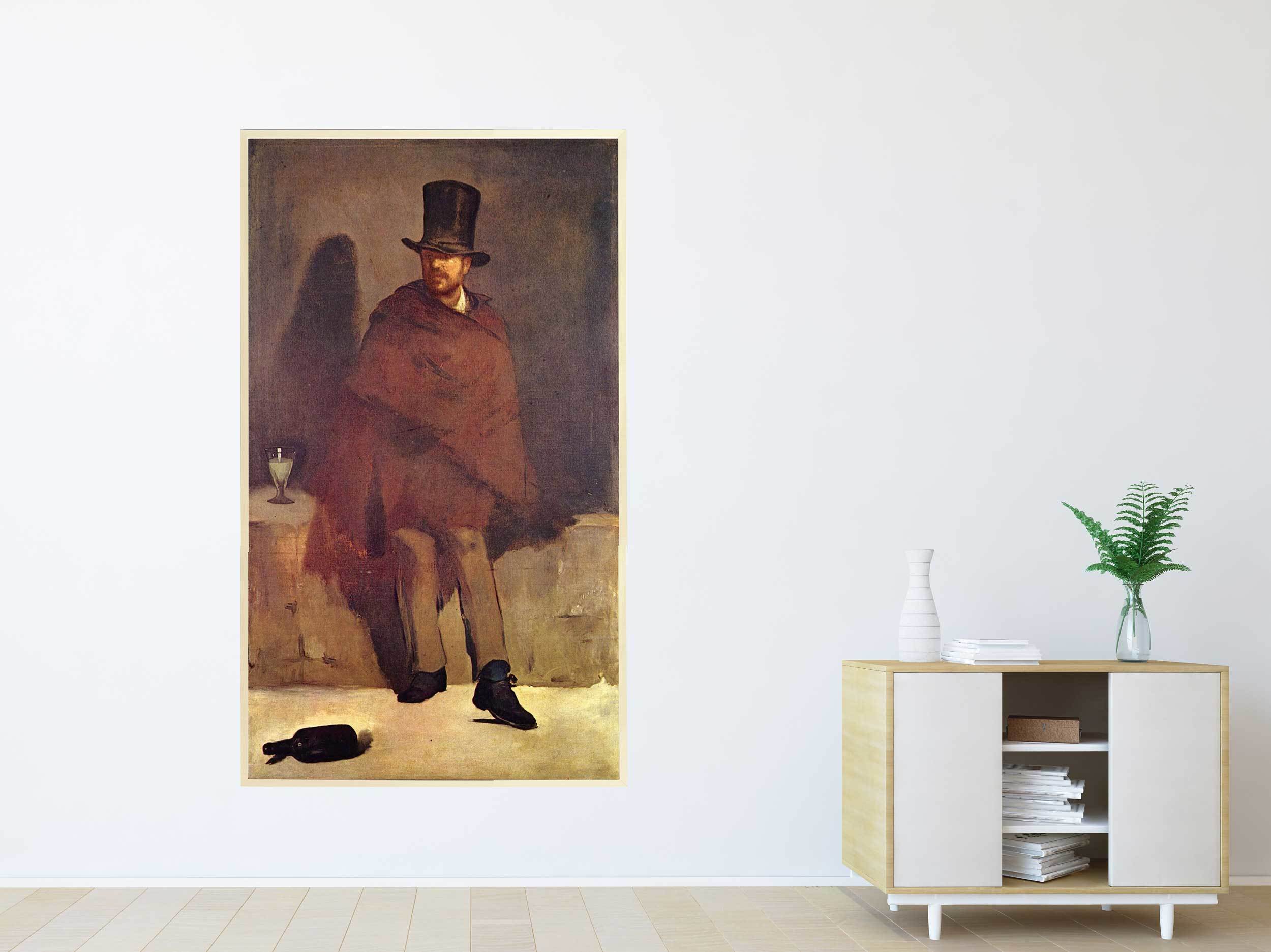 Edouard Manet - Der Absinthtrinker, 1859, Bilderrahmen Ahorn