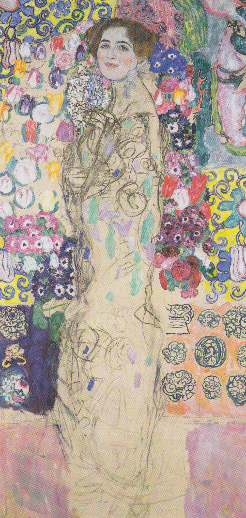 Gustav Klimt - Bildnis Ria Munk, 1917-1918, Bilderrahmen schwarz