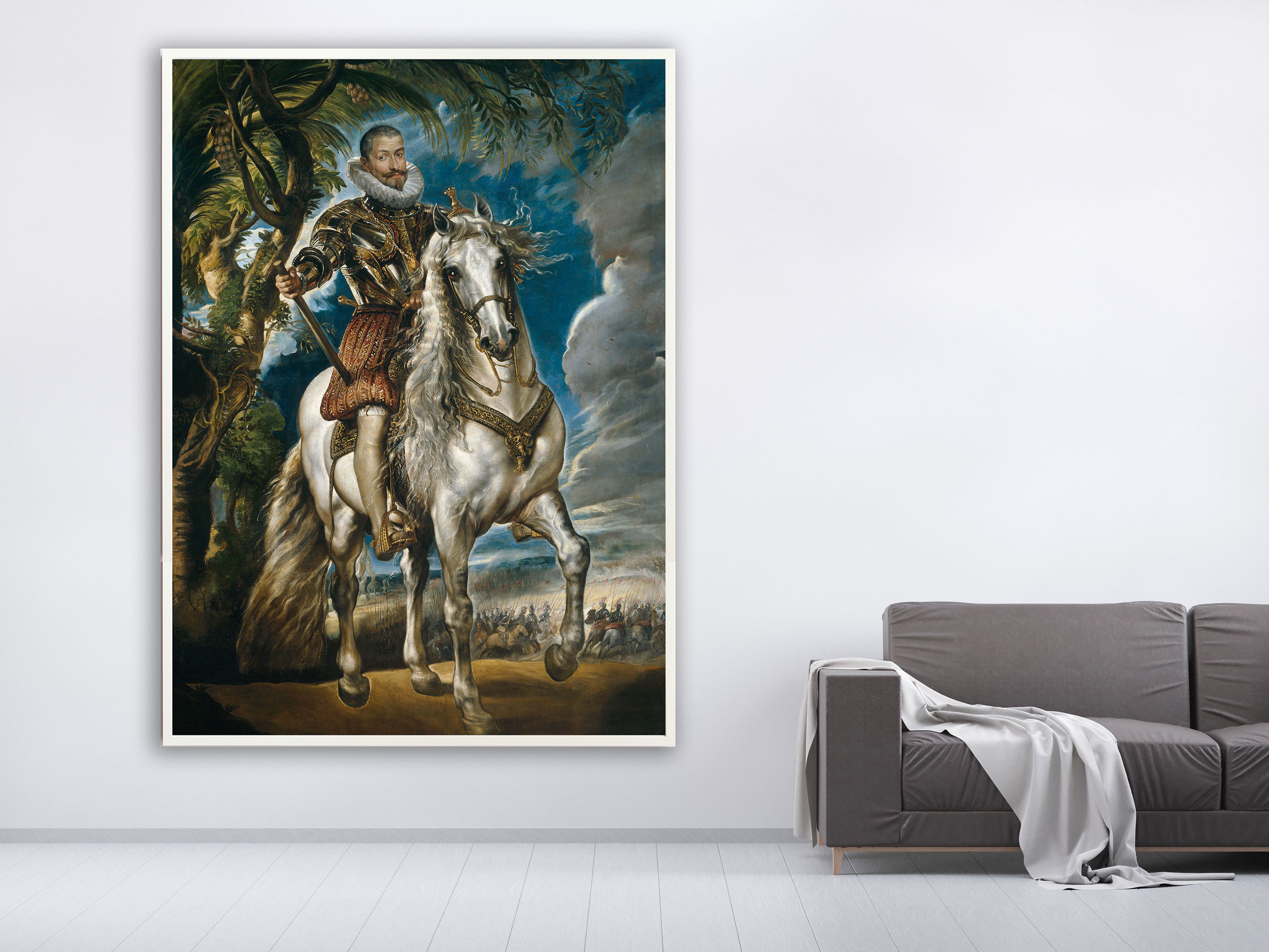 Peter Paul Rubens – Porträt vom Herzog von Lerma, Bilderrahmen weiß