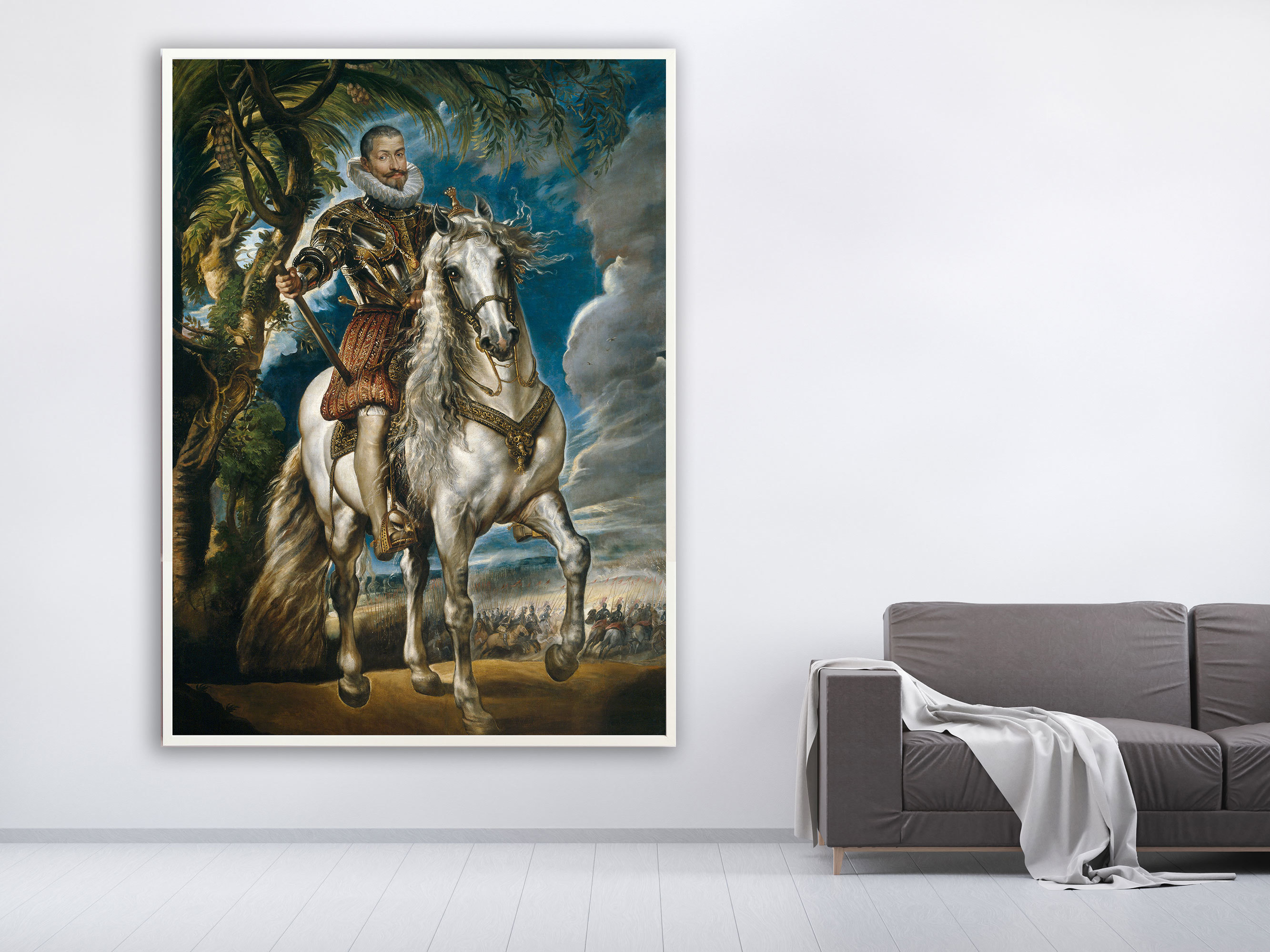 Peter Paul Rubens – Porträt vom Herzog von Lerma, Bilderrahmen weiß Peter Paul Rubens – Porträt vom Herzog von Lerma, Bilderrahmen weiß