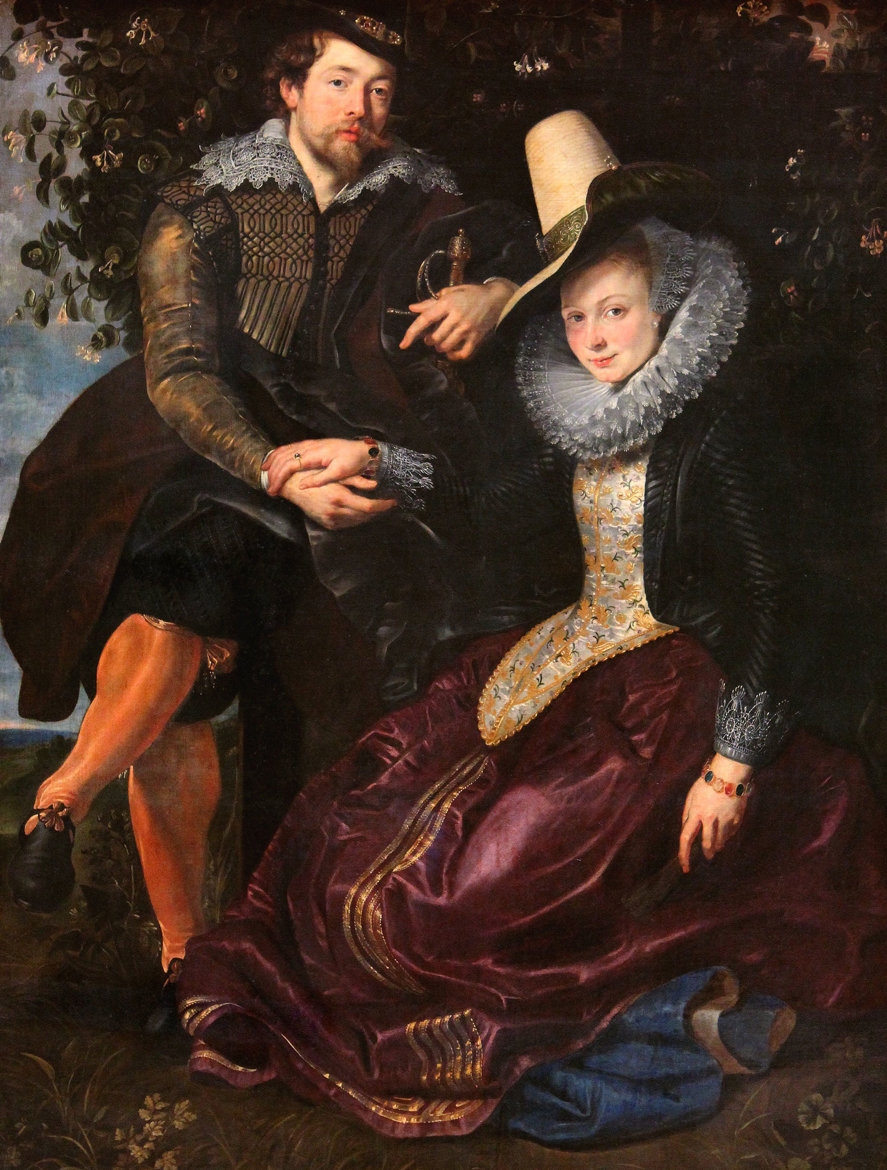 Peter Paul Rubens – Rubens und Isabella Brant, Rahmen Schattenfuge braun