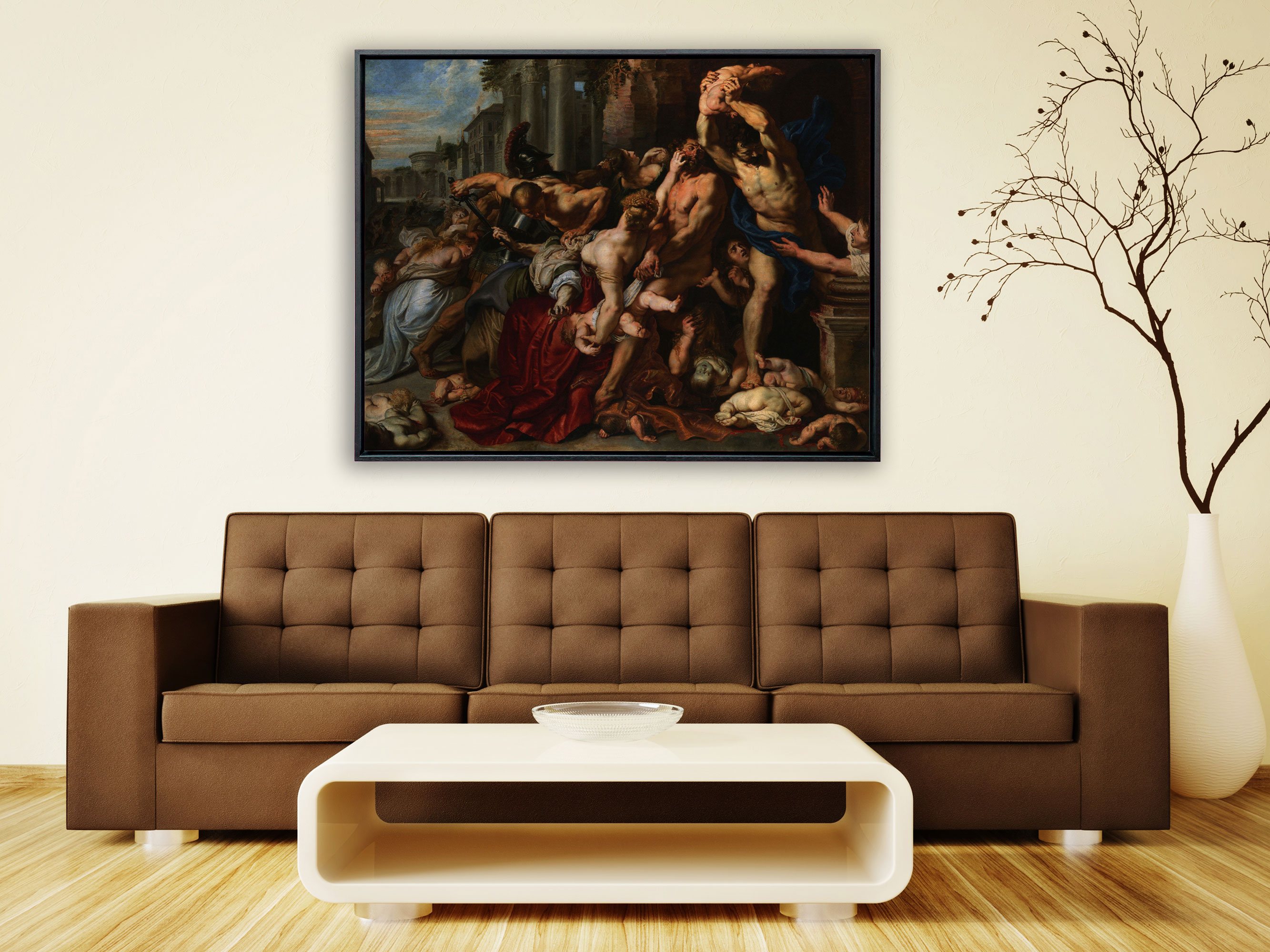 Peter Paul Rubens - Der bethlehemitische Kindermord, Schattenfugenrahmen schwarz Peter Paul Rubens - Der bethlehemitische Kindermord, Schattenfugenrahmen schwarz