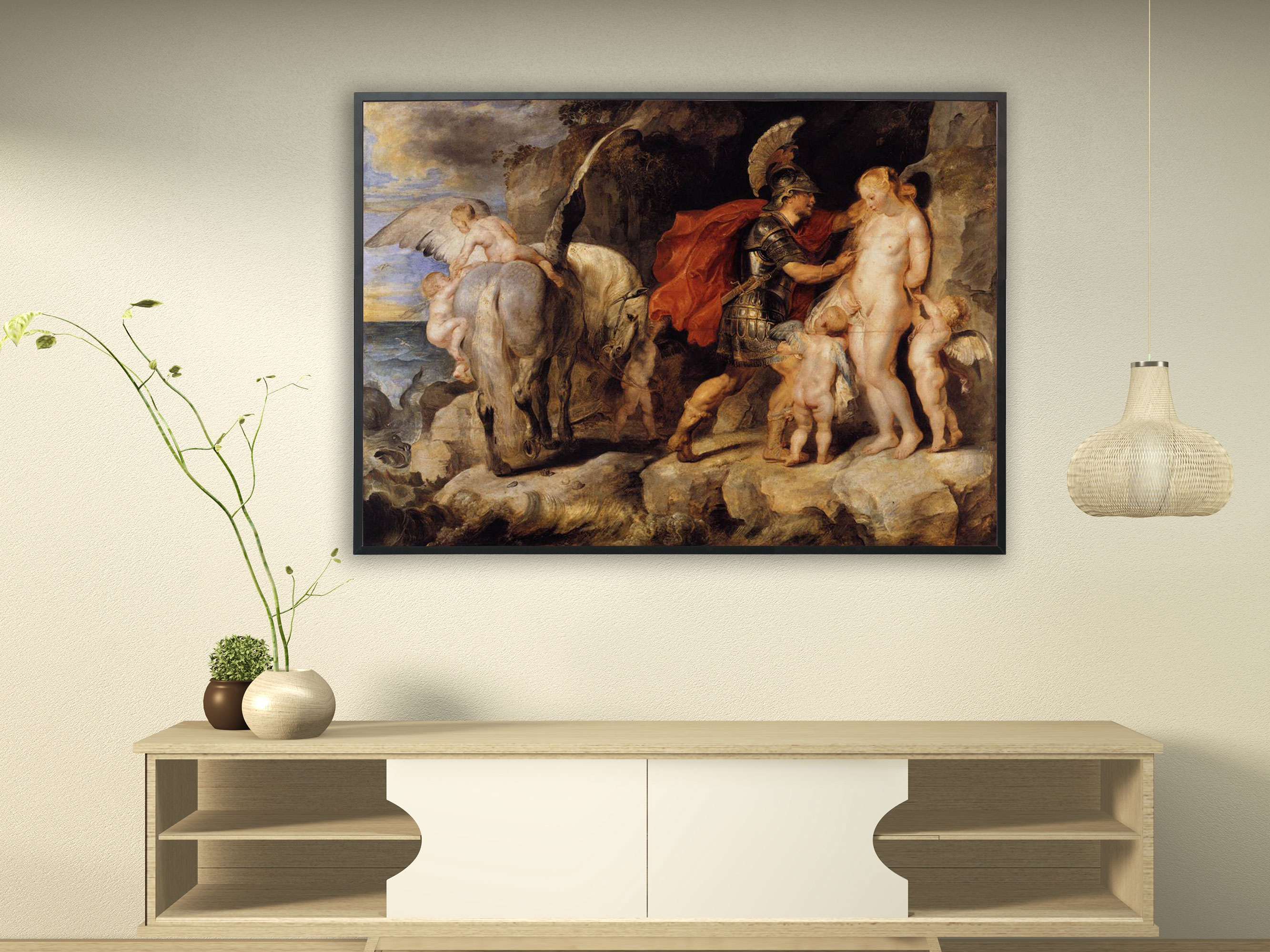 Peter Paul Rubens – Die Befreiung der Andromeda, Bilderrahmen schwarz Peter Paul Rubens – Die Befreiung der Andromeda, Bilderrahmen schwarz