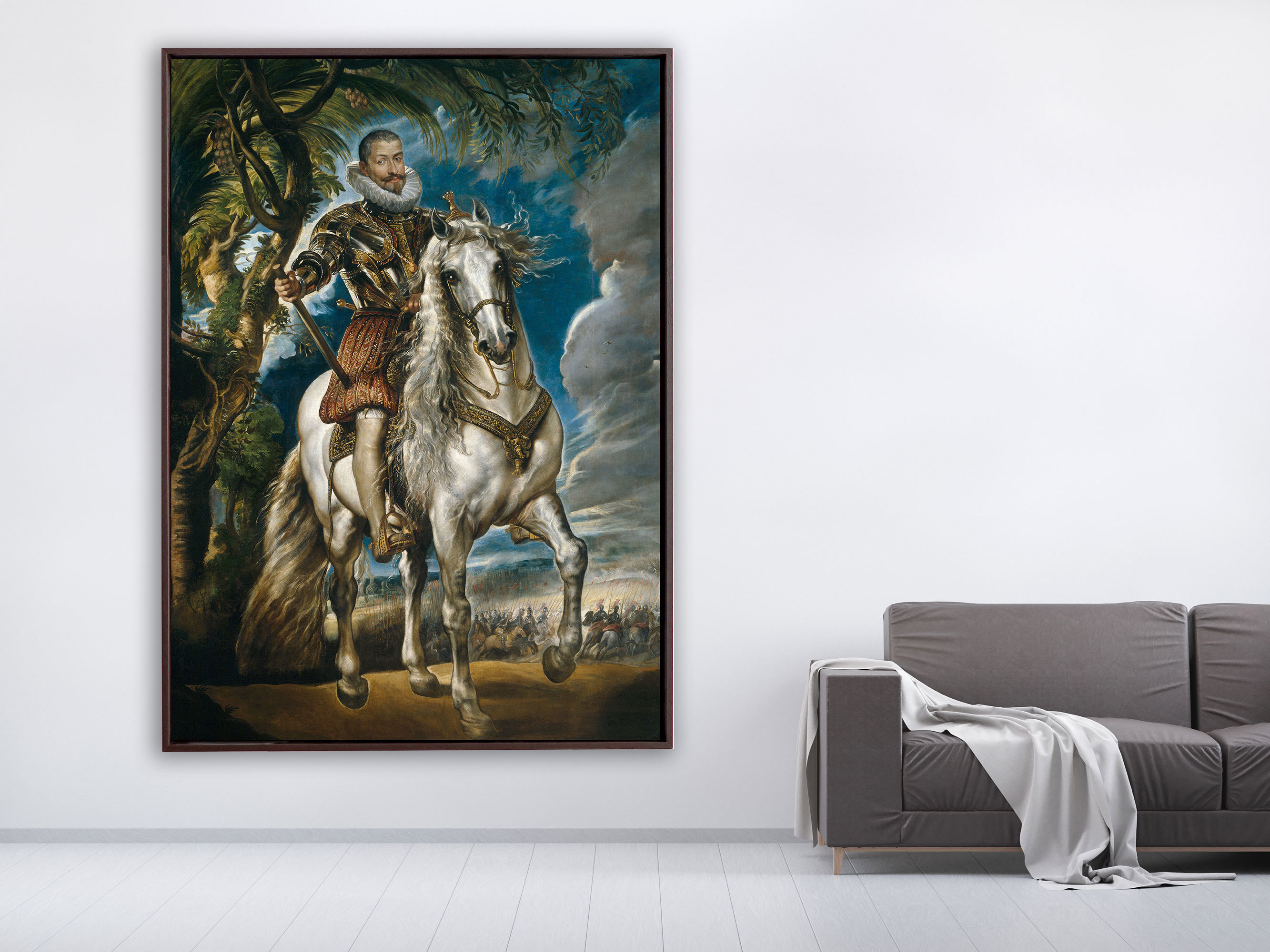 Peter Paul Rubens – Porträt vom Herzog von Lerma, Schattenfugenrahmen braun Peter Paul Rubens – Porträt vom Herzog von Lerma, Schattenfugenrahmen braun