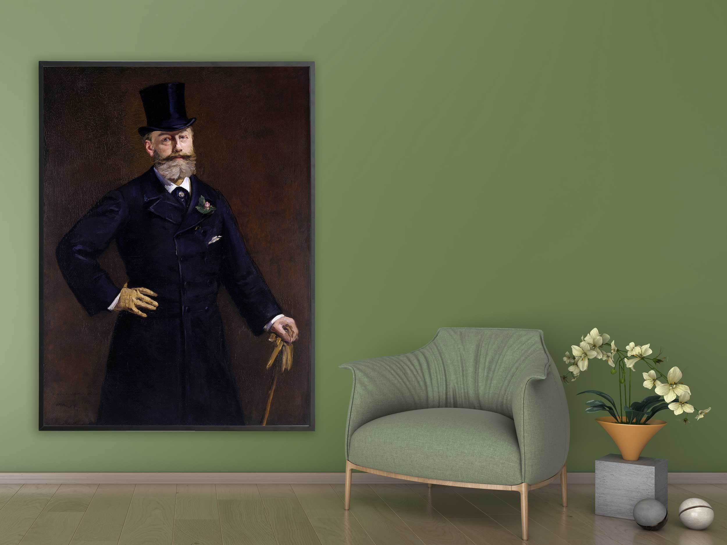 Edouard Manet - Antonin Proust, 1880, Bilderrahmen schwarz