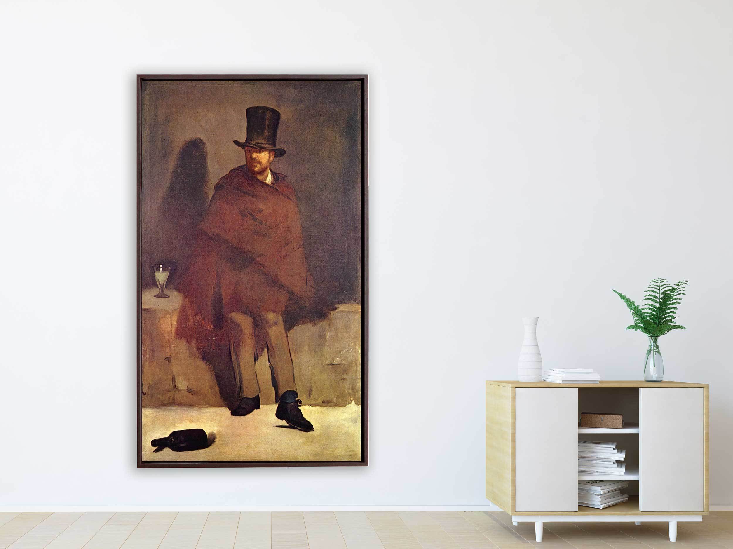 Edouard Manet - Der Absinthtrinker, 1859, Schattenfugenrahmen braun