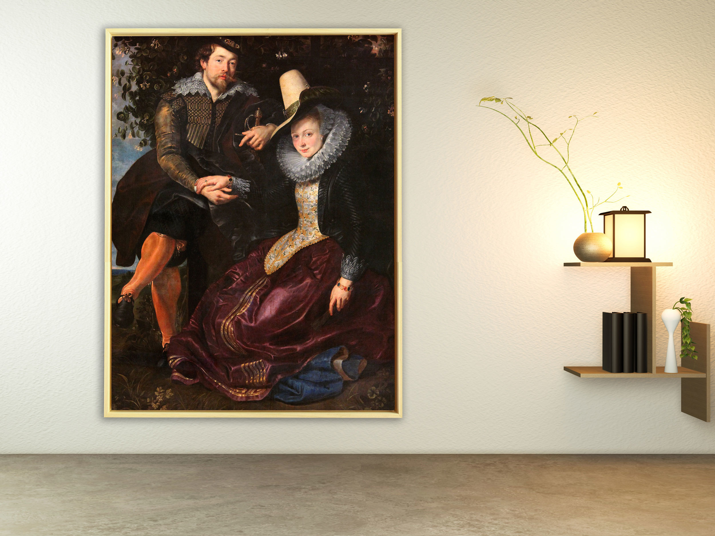 Peter Paul Rubens – Rubens und Isabella Brant, Rahmen Schattenfuge Natur