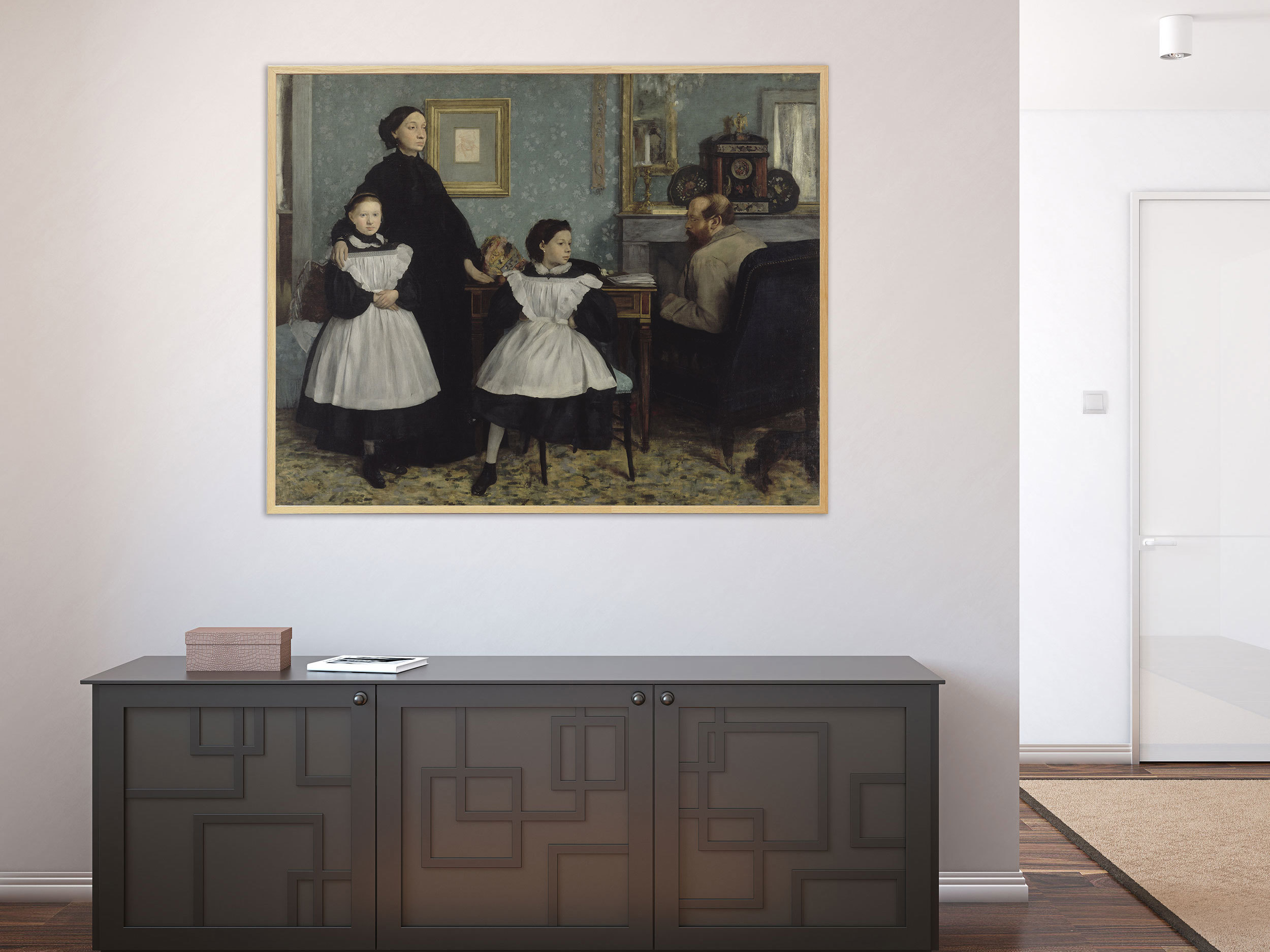 Edgar Degas - Die Familie Bellelli, Bilderrahmen Eiche