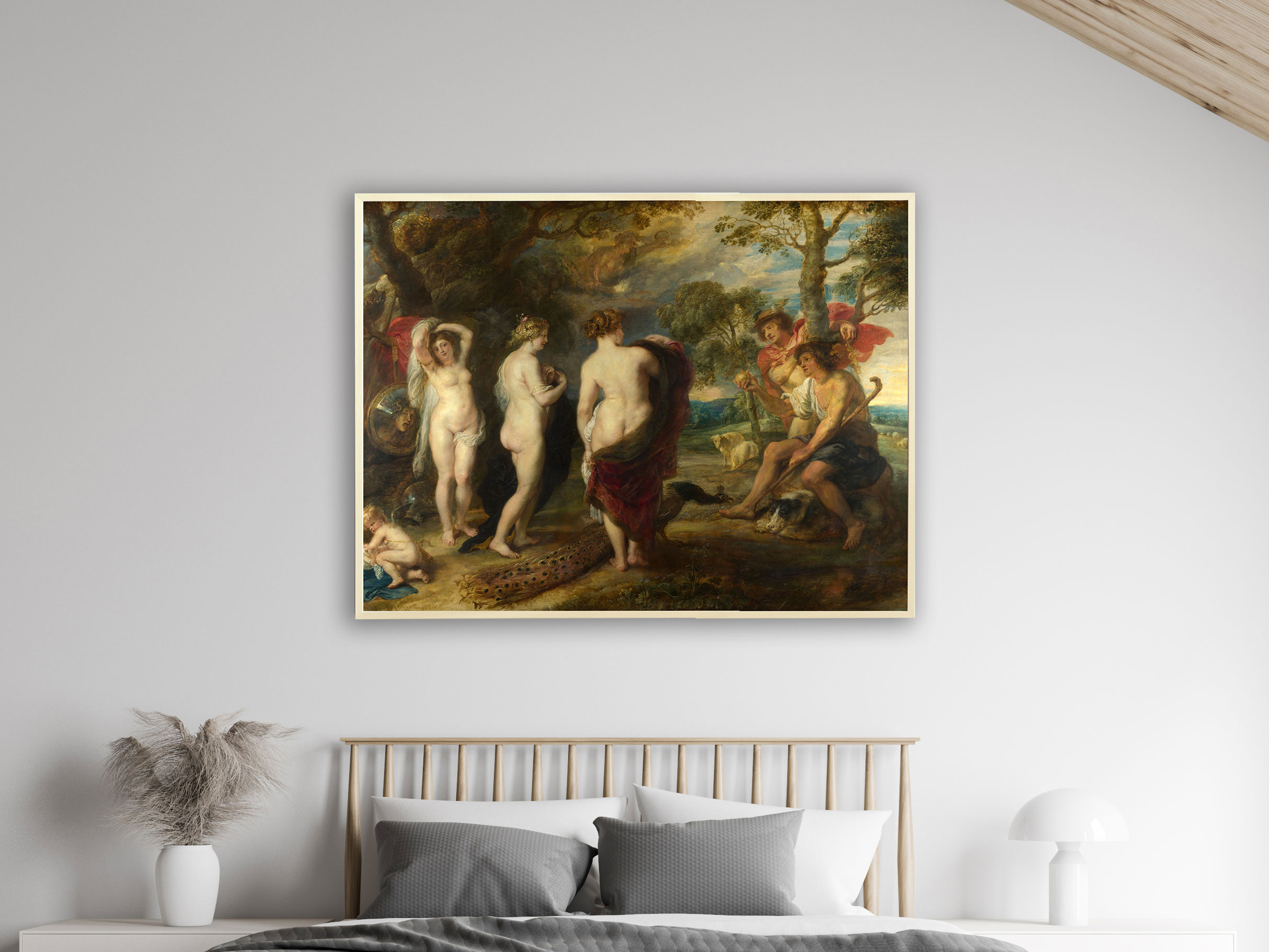 Peter Paul Rubens – Urteil des Paris, Bilderrahmen Ahorn