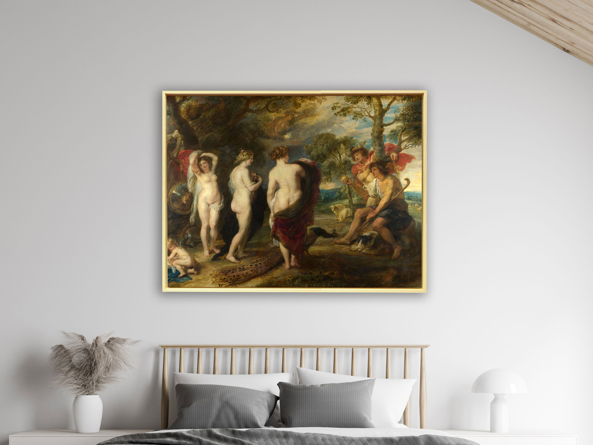 Peter Paul Rubens – Urteil des Paris, Rahmen Schattenfuge Natur
