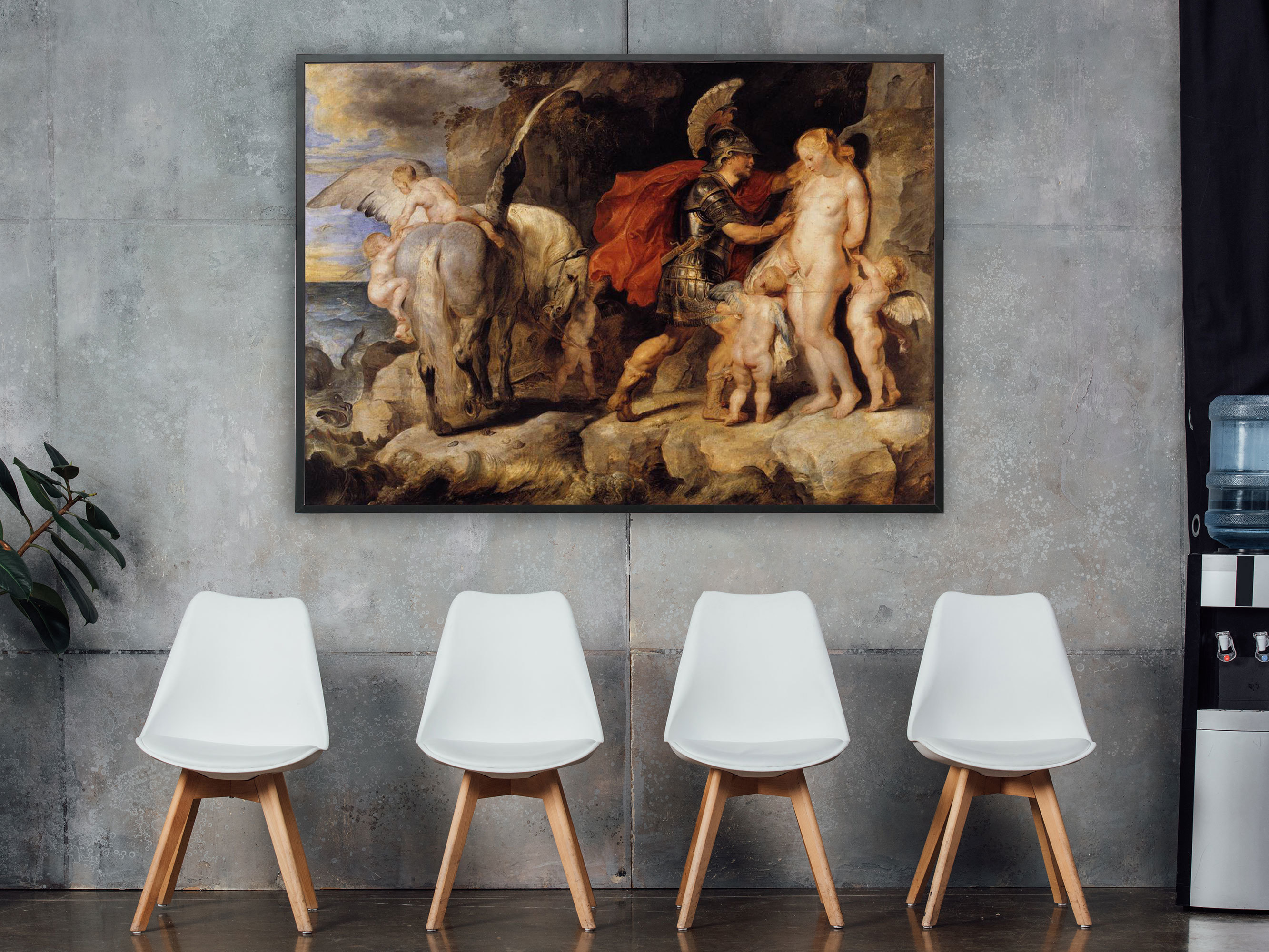 Peter Paul Rubens – Die Befreiung der Andromeda, Bilderrahmen schwarz