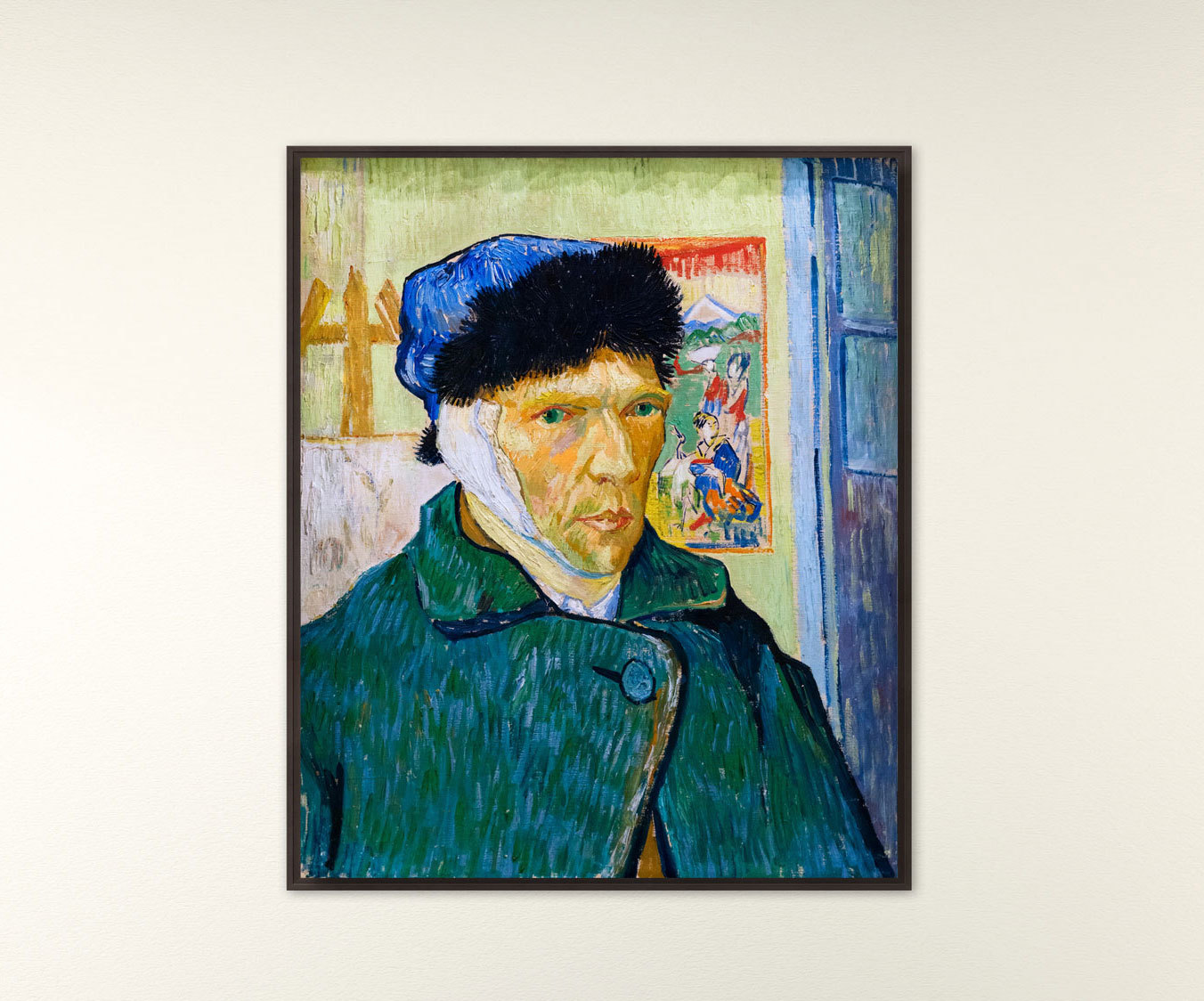 Selbstbildnis mit bandagiertem Ohr, 1889, Leinwand mit Rahmen braun Selbstbildnis mit bandagiertem Ohr, 1889, Leinwand mit Rahmen braun