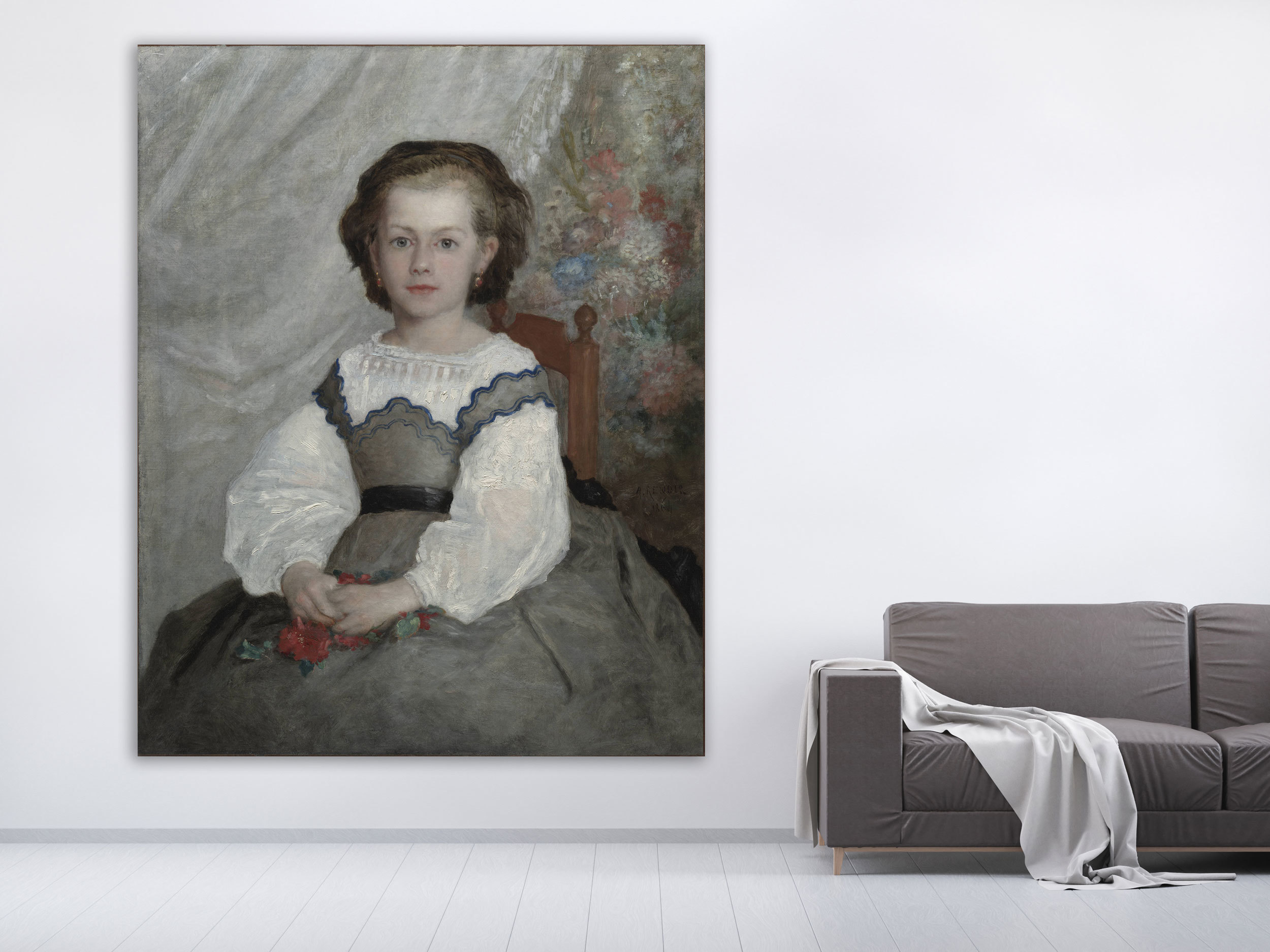 Auguste Renoir - Mademoiselle Romaine Lascaux, 1864