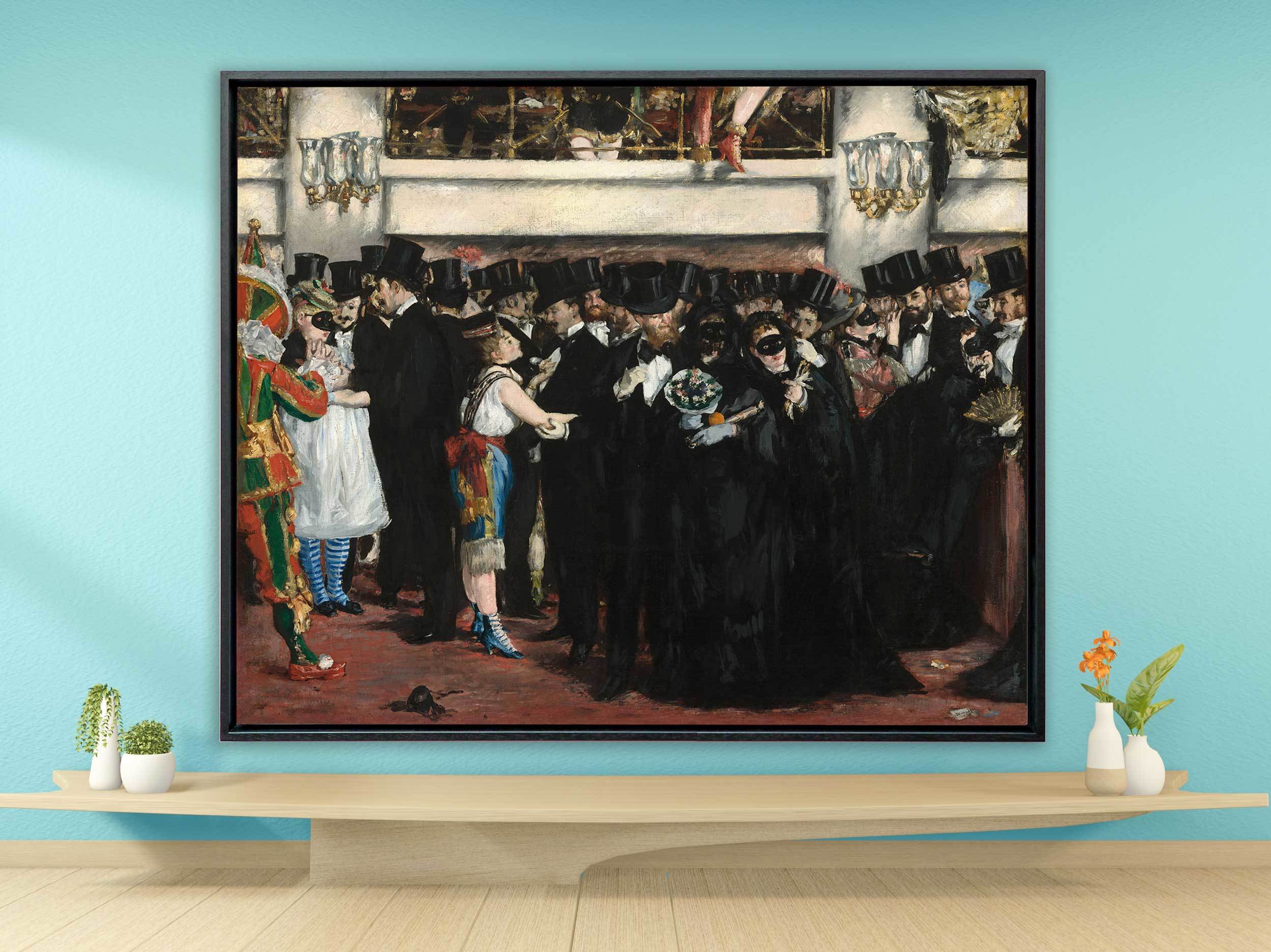 Edouard Manet - Maskenball in der Oper, 1873, Schattenfugenrahmen schwarz
