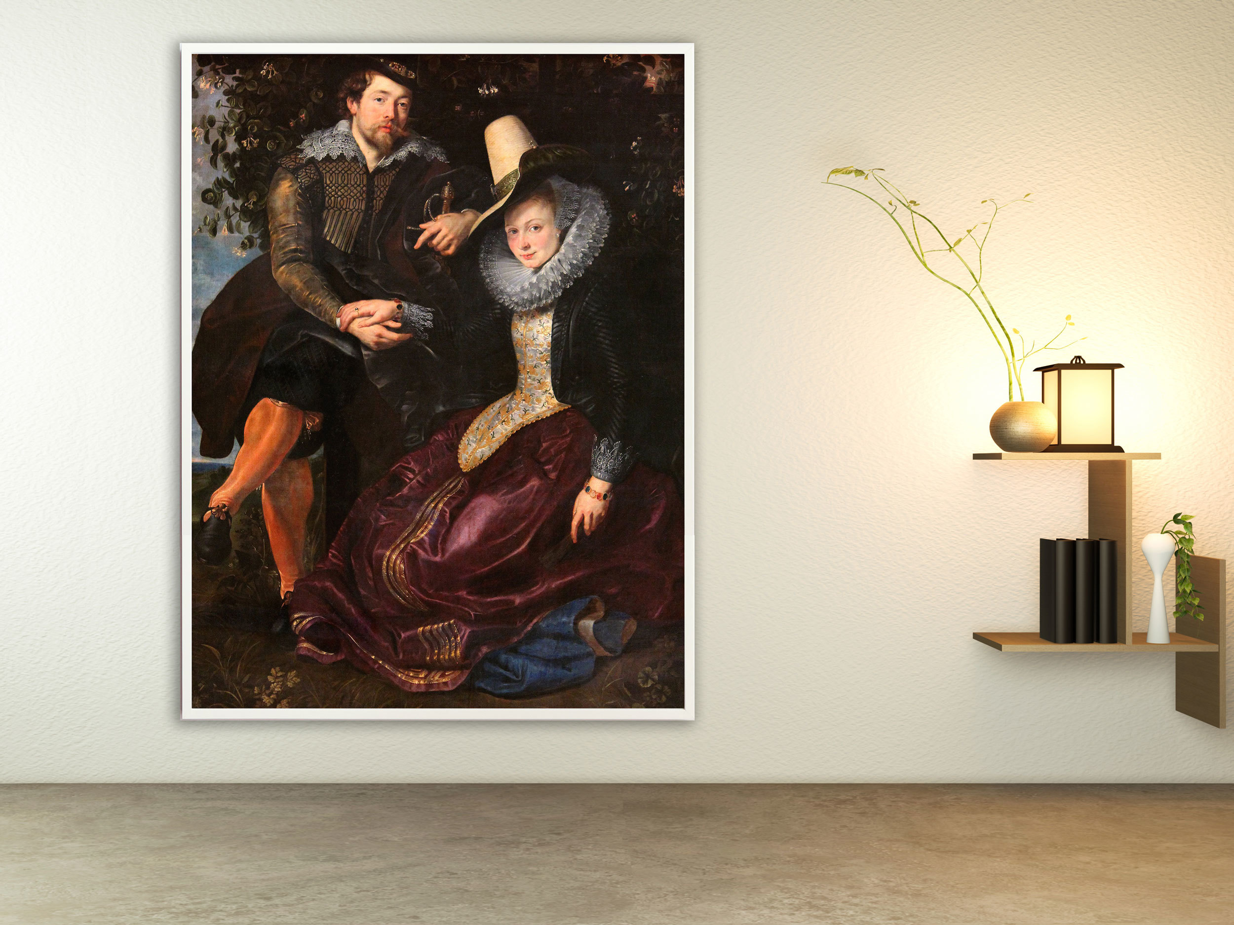 Peter Paul Rubens – Rubens und Isabella Brant, Bilderrahmen weiß
