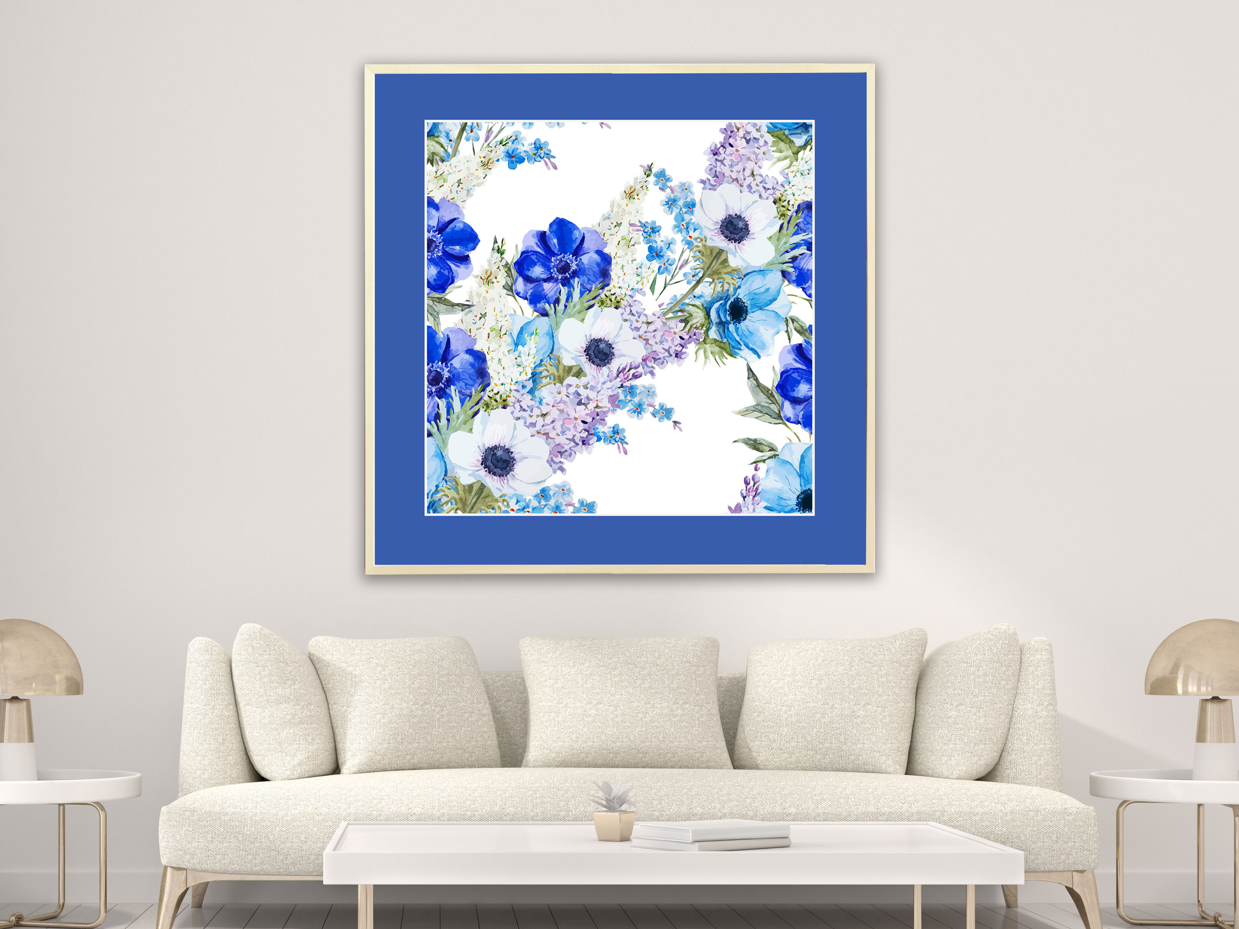 Blumenwiese mit blauen Blumen Blumenwiese mit blauen Blumen