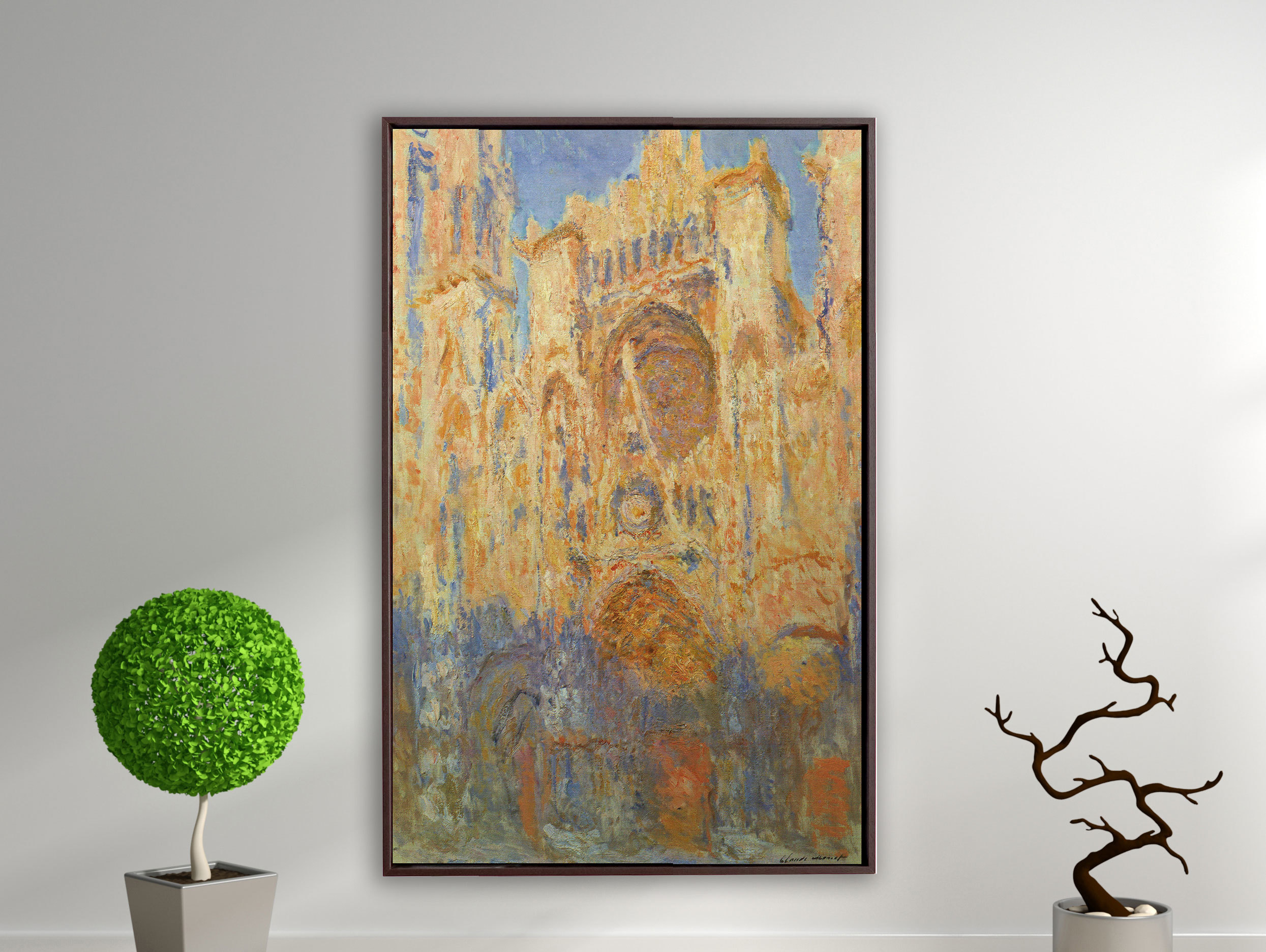 Claude Monet - Kathedrale von Rouen, 1894, Schattenfugenrahmen braun Claude Monet - Kathedrale von Rouen, 1894, Schattenfugenrahmen braun