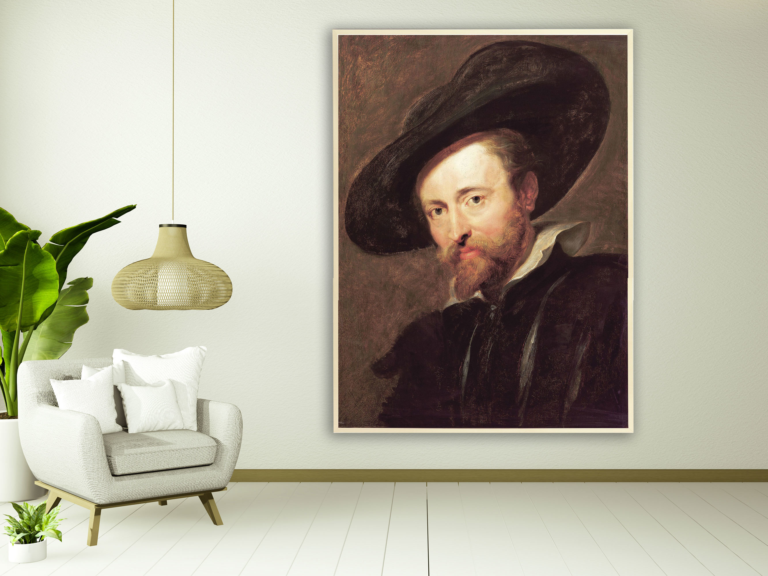 Peter Paul Rubens – Selbstporträt Rubens, Bilderrahmen ahorn Peter Paul Rubens – Selbstporträt Rubens, Bilderrahmen ahorn