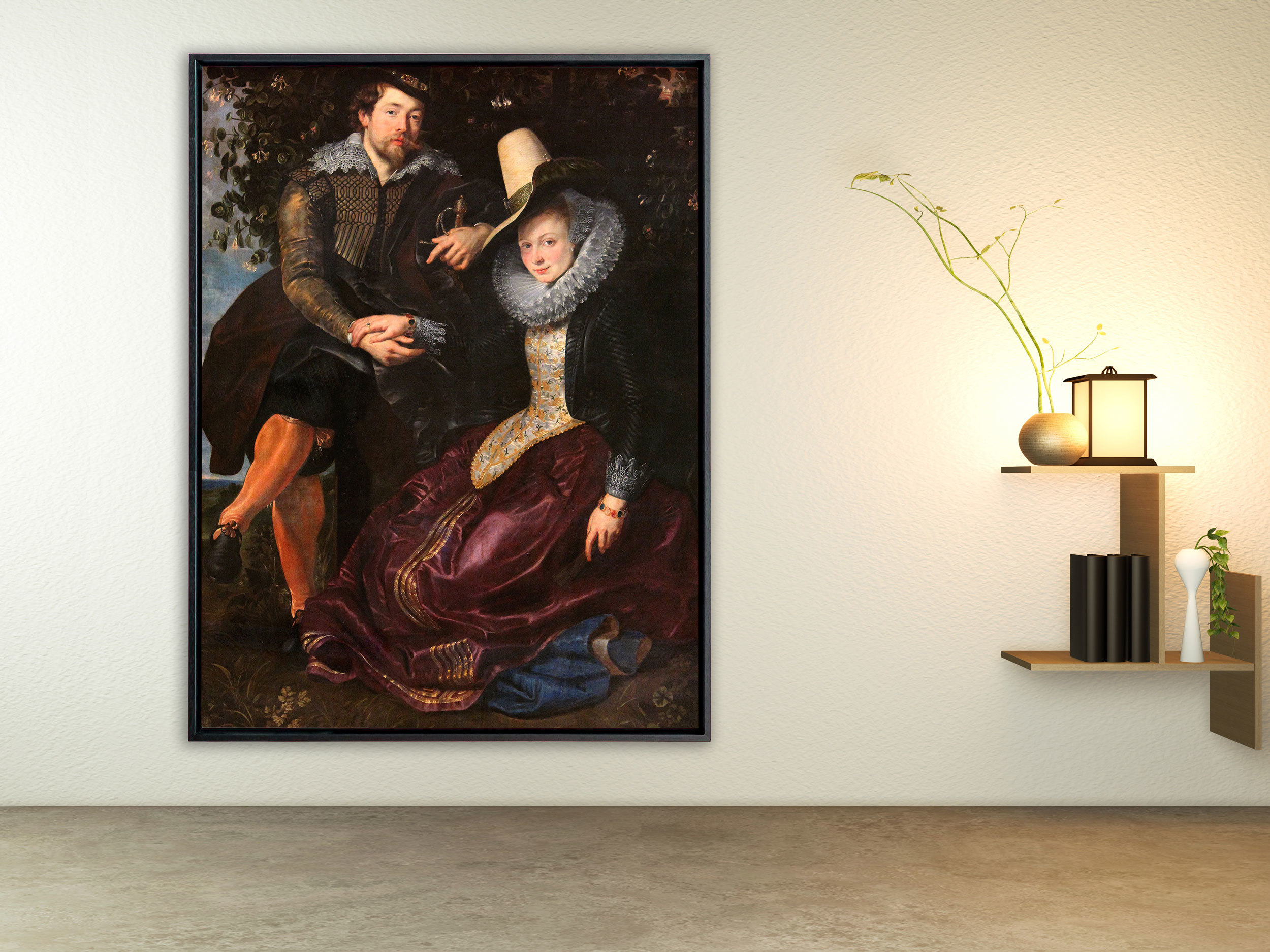Peter Paul Rubens – Rubens und Isabella Brant, Rahmen Schattenfuge schwarz