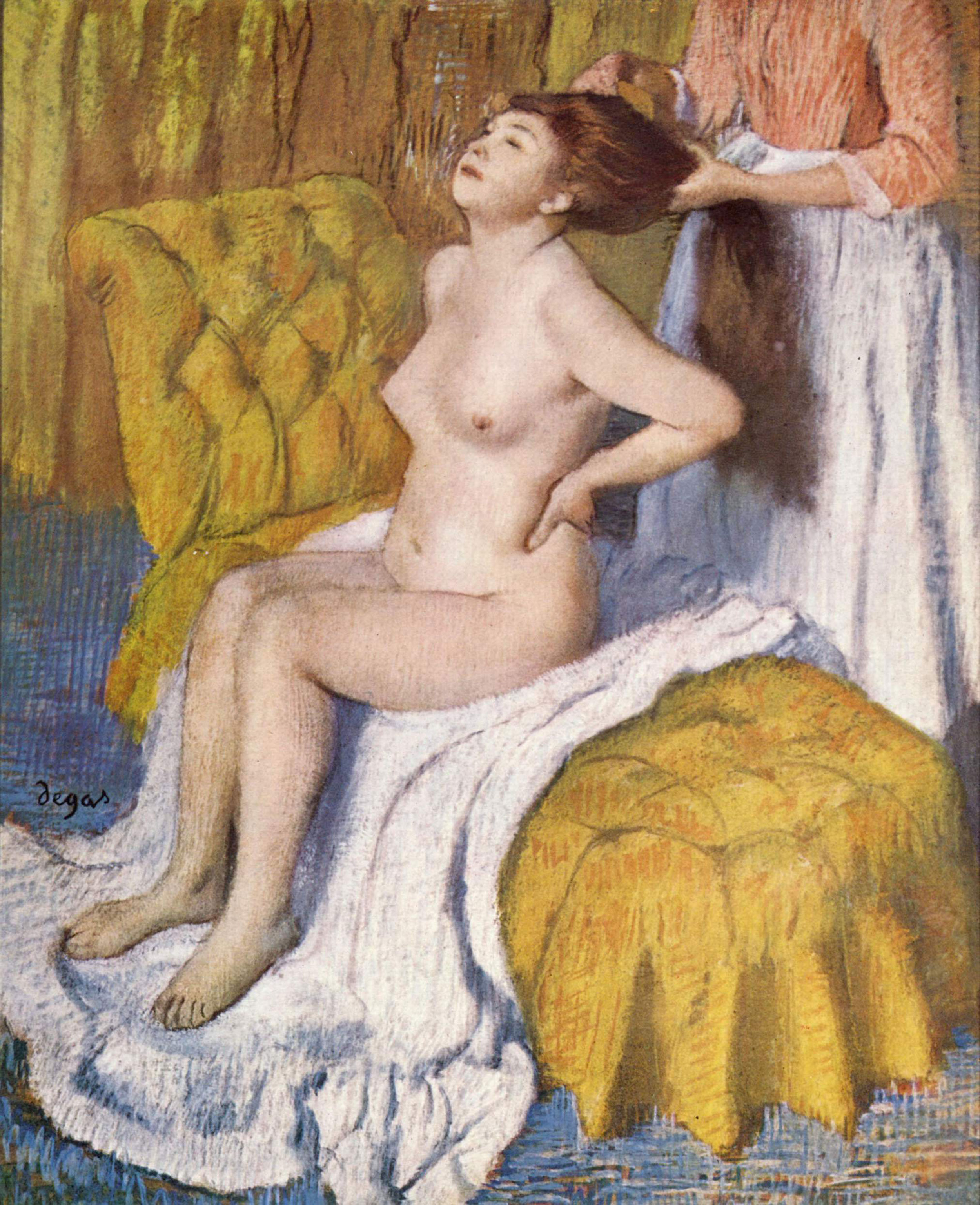 Edgar Degas - Die Toilette, 1885, Bilderrahmen Eiche