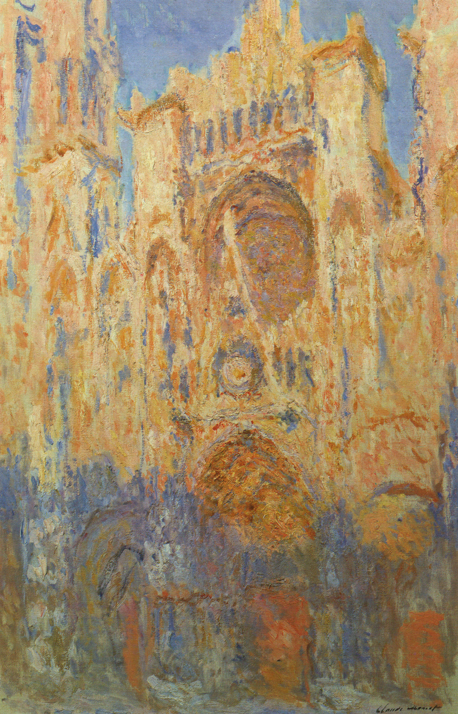 Claude Monet - Kathedrale von Rouen, 1894, Bilderrahmen weiß