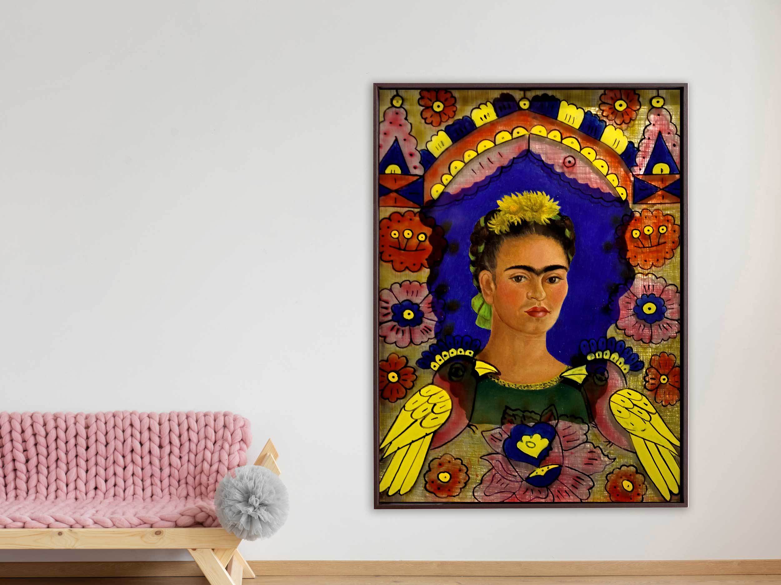 Frida Kahlo - The Frame, 1938, Schattenfugenrahmen braun