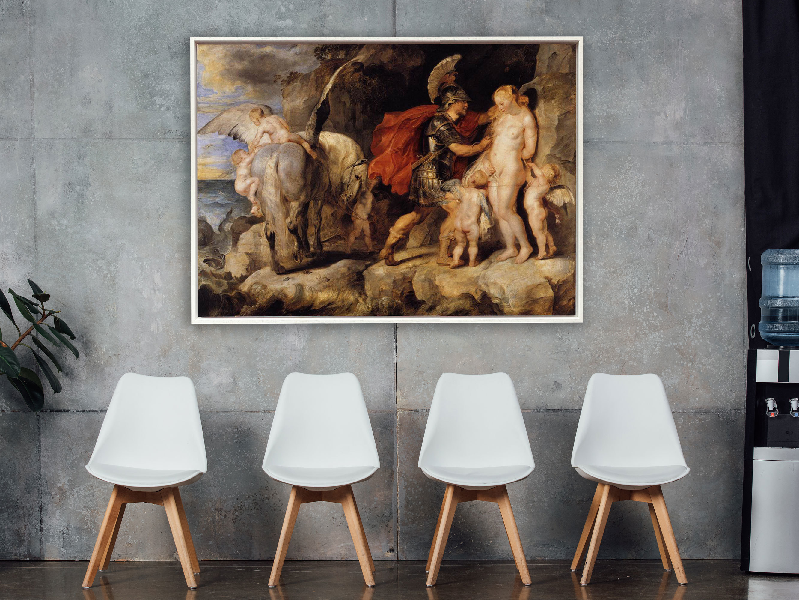Peter Paul Rubens – Die Befreiung der Andromeda, Schattenfugenrahmen weiß