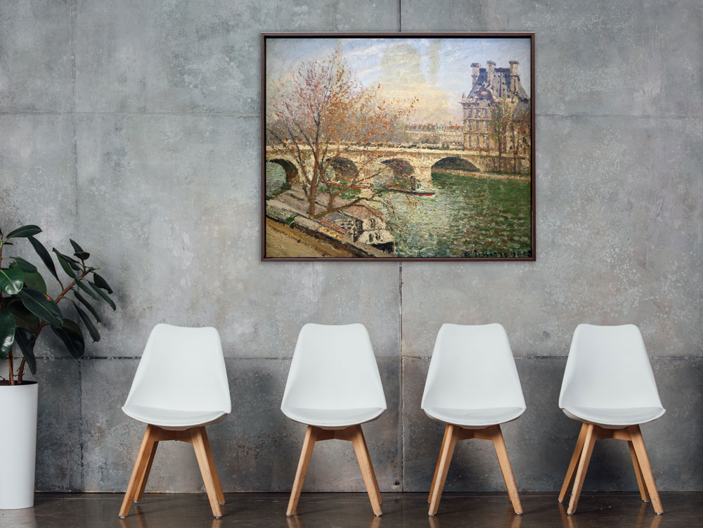 Camille Pissarro - Die königliche Brücke und der Flora Pavillion, Rahmen Schattenfuge braun