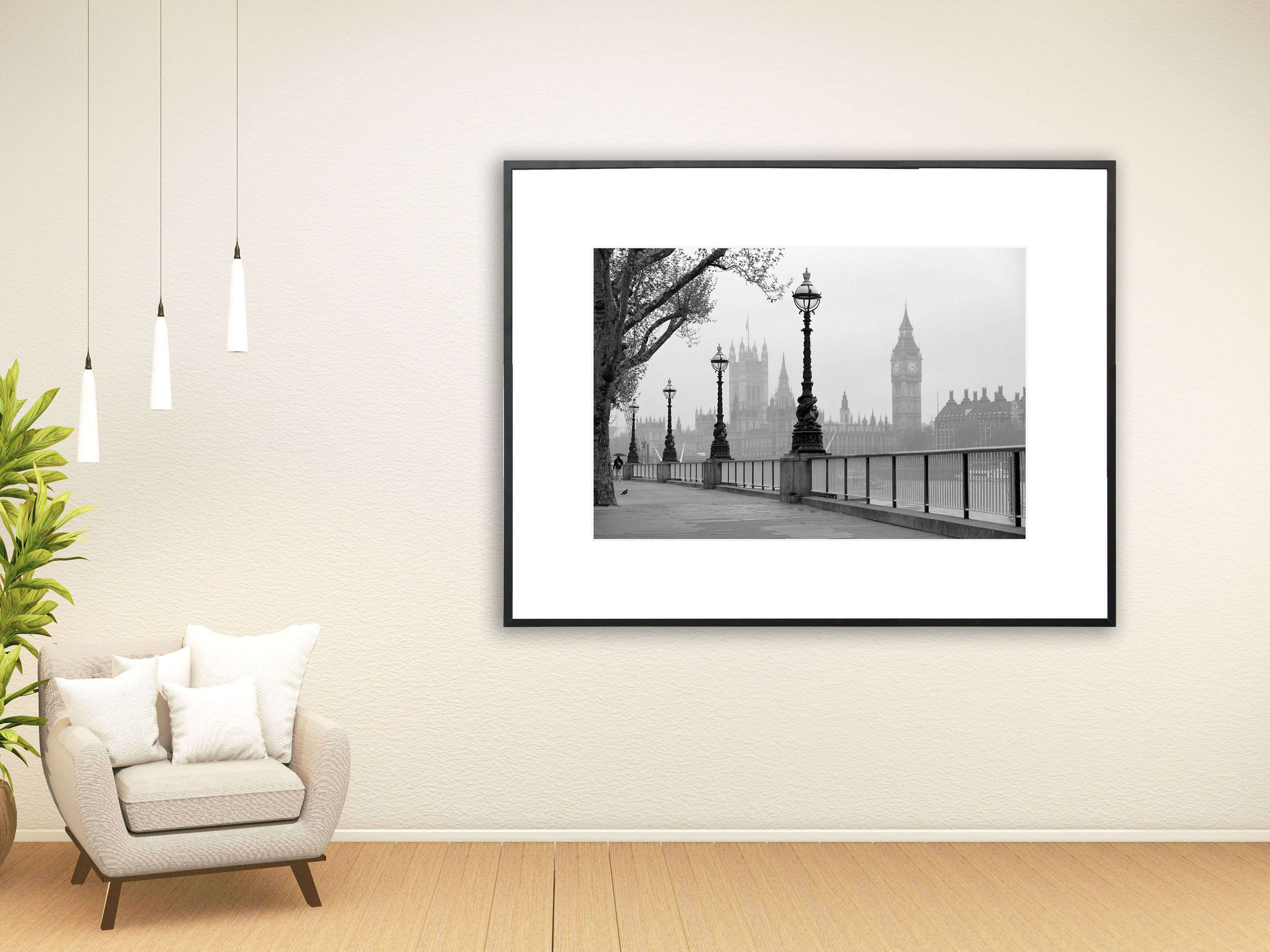 London Westminster in schwarz-weiß