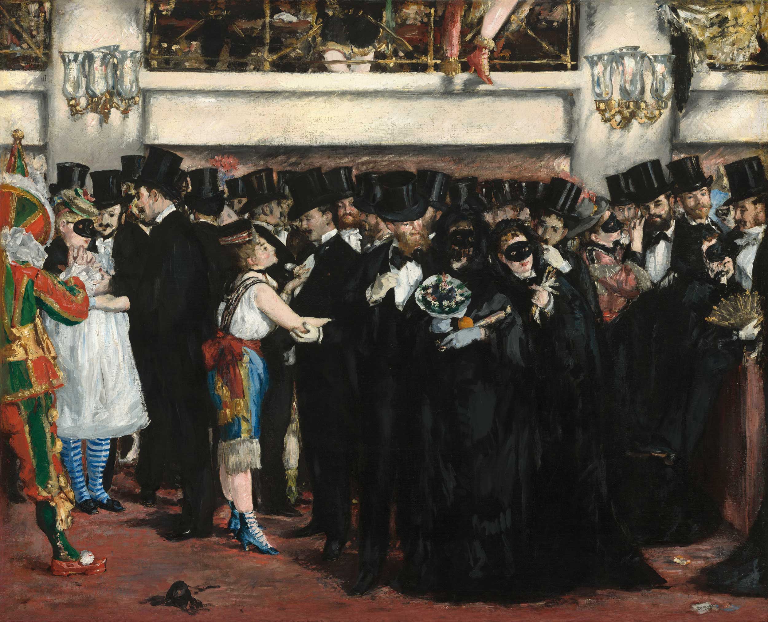 Edouard Manet - Maskenball in der Oper, 1873, Bilderrahmen Eiche