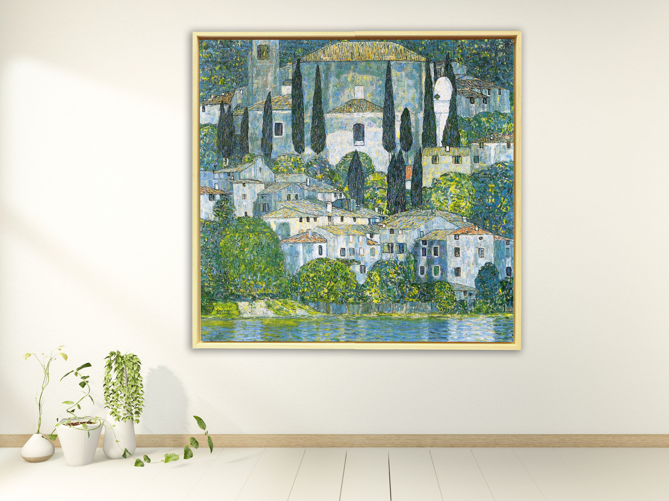 Gustav Klimt - Kirche in Cassone (1913), Rahmen Schattenfuge Natur Gustav Klimt - Kirche in Cassone (1913), Rahmen Schattenfuge Natur